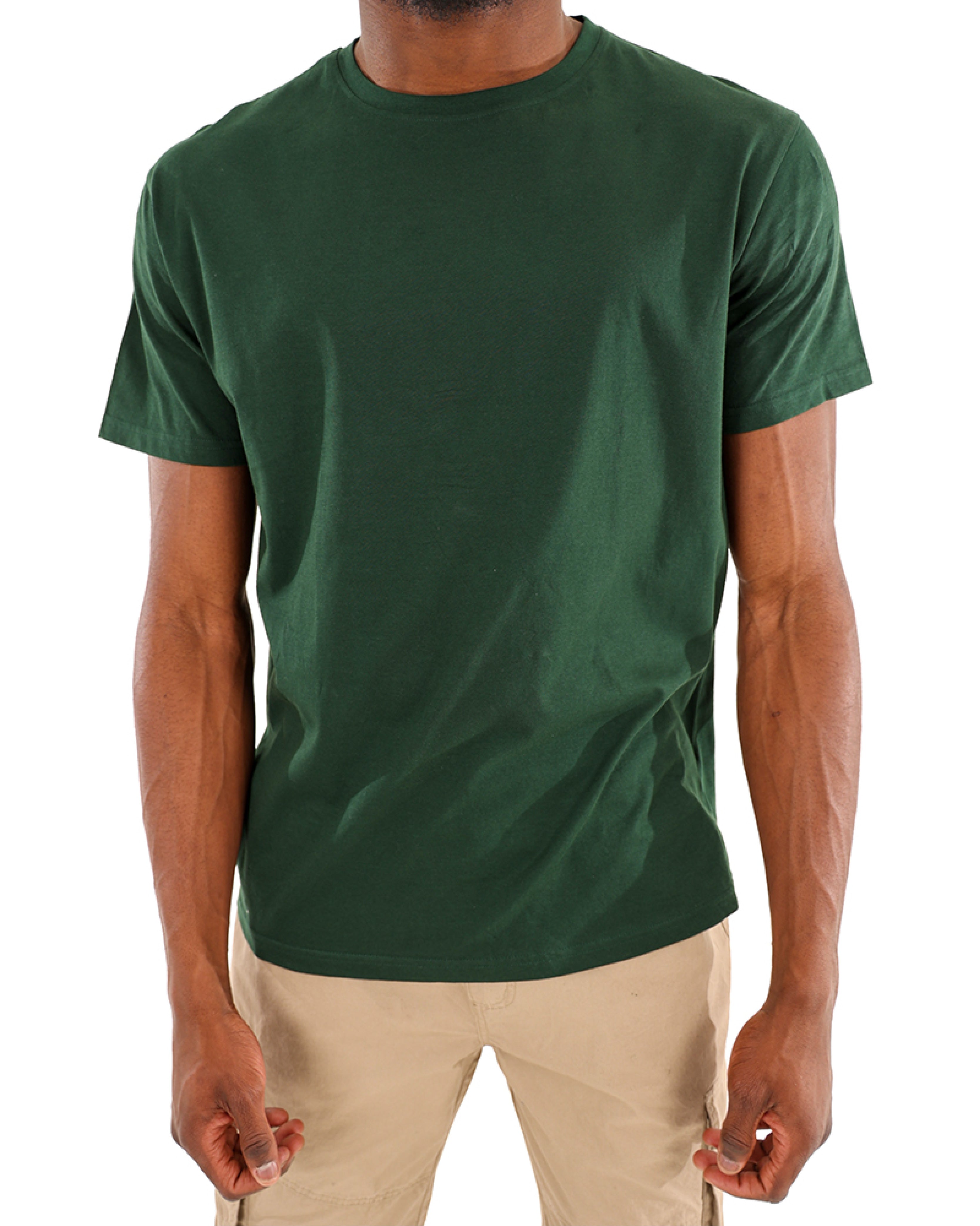 Short Sleeve Green Cotton T-Shirt