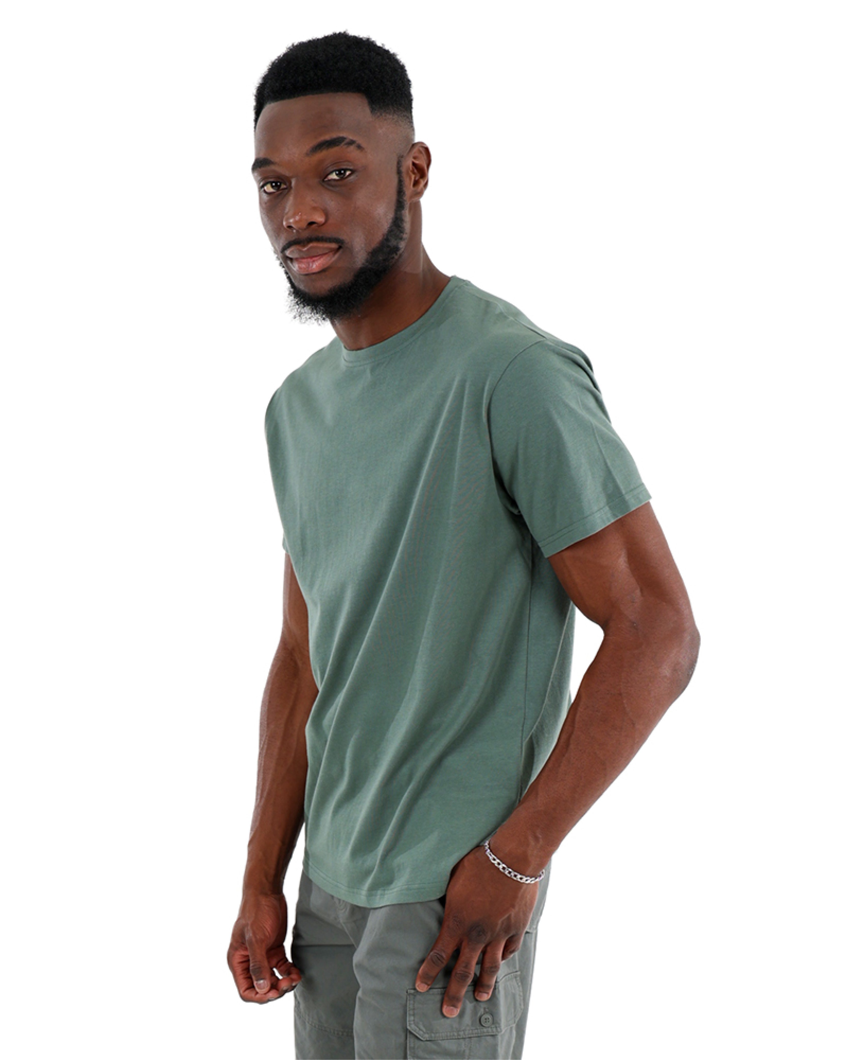 Short Sleeve Sage Cotton T-Shirt