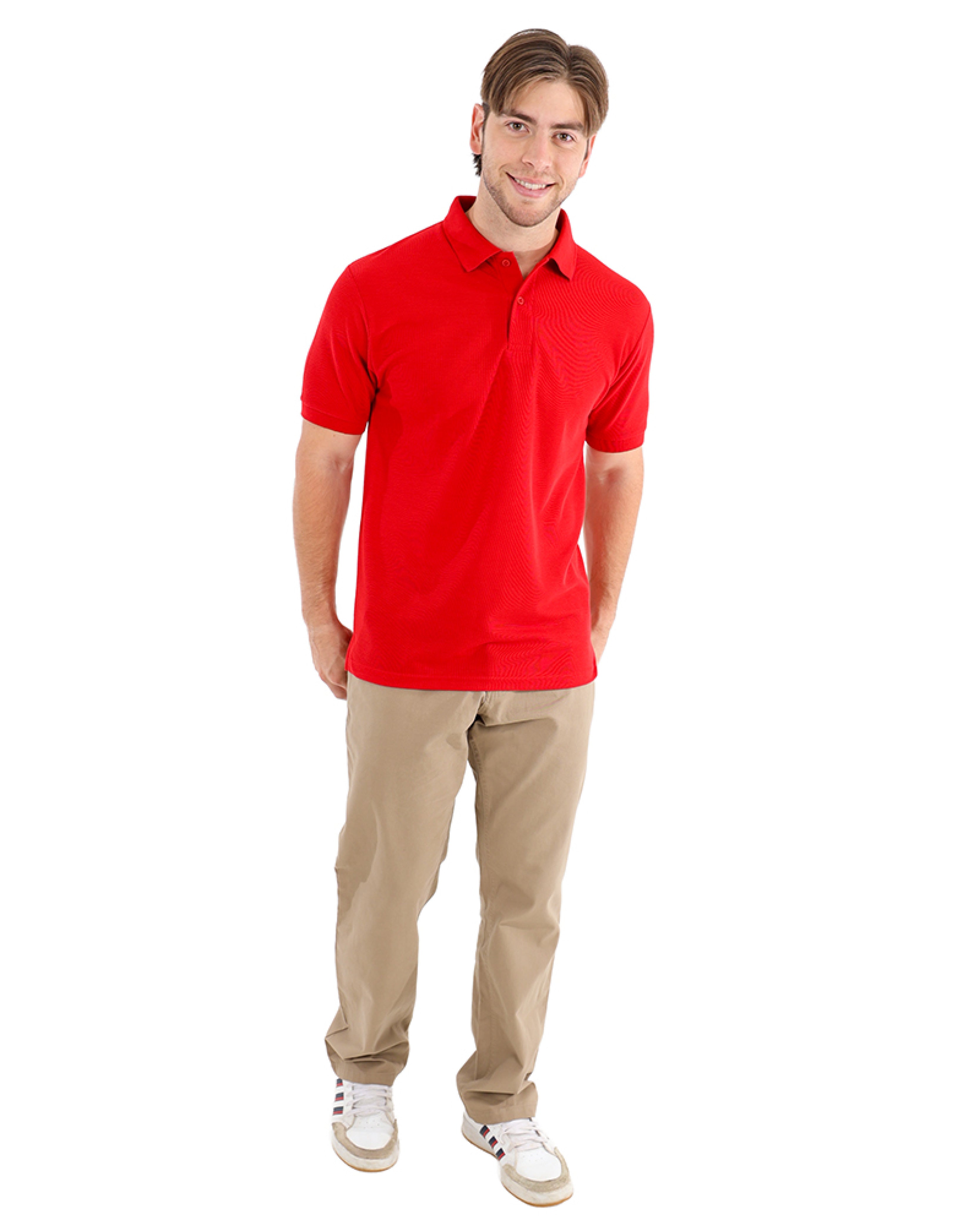 Pique Dark Red Short Sleeve Golfer