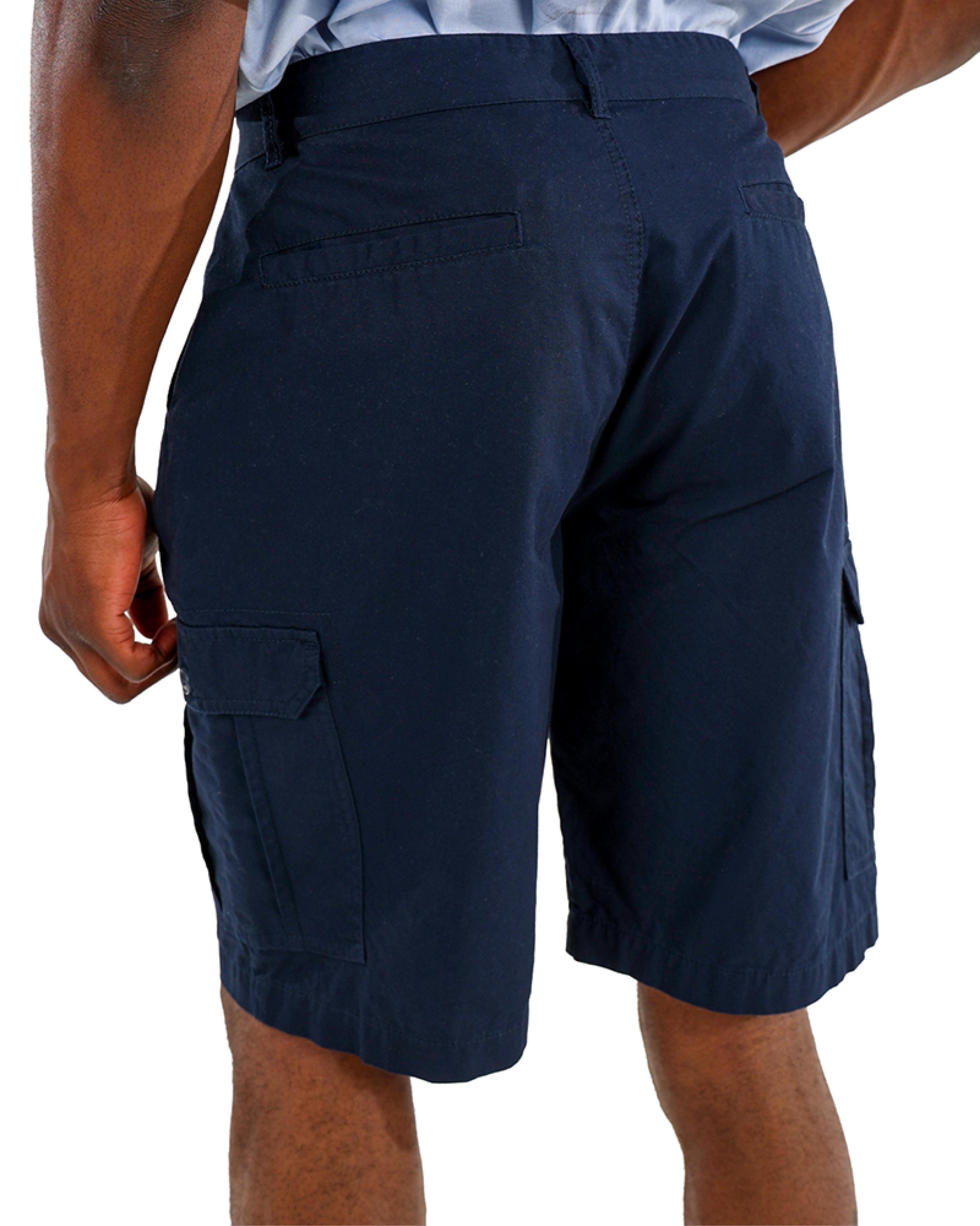 Cotton Twill Navy Cargo Shorts