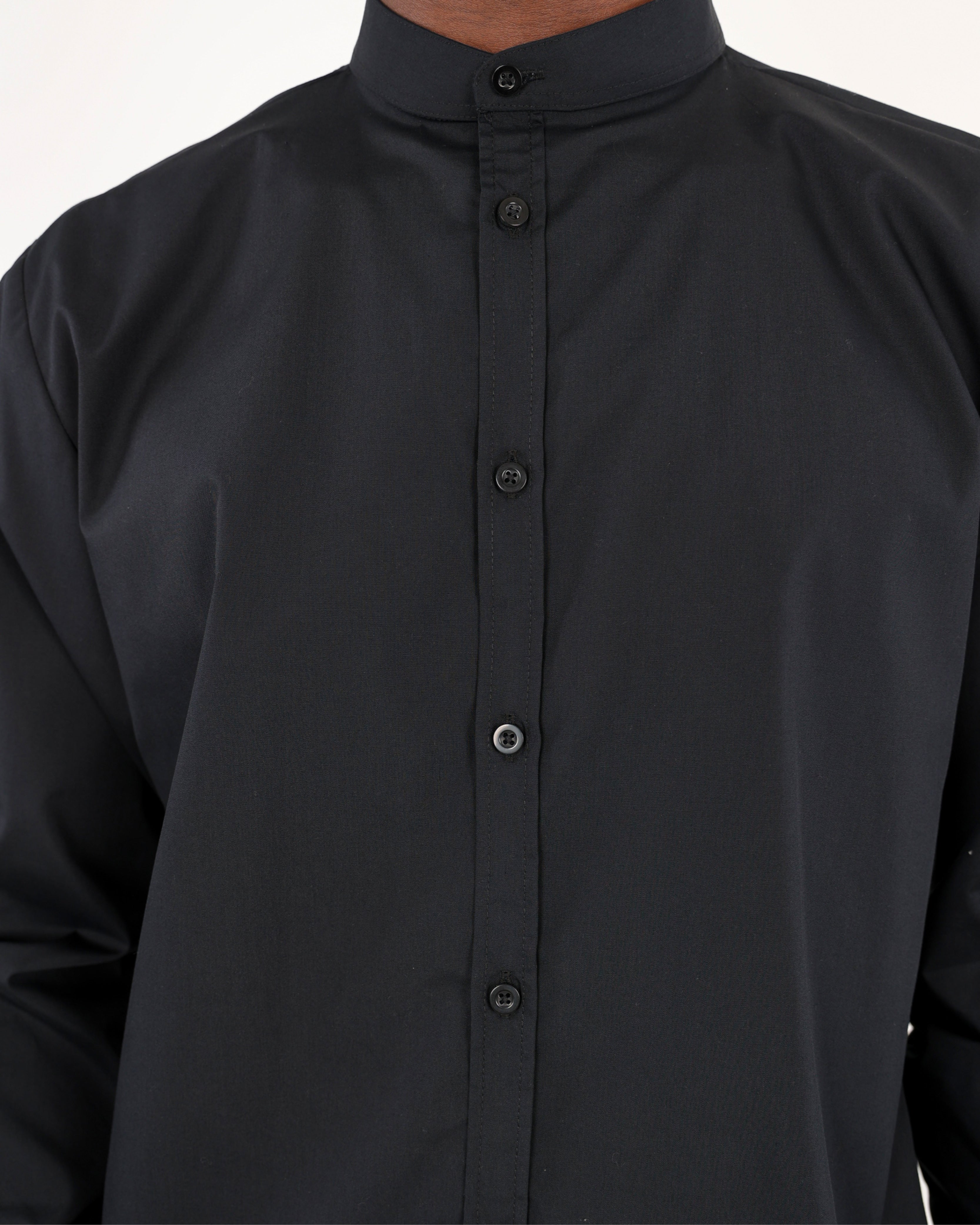 Mandarin Collar Slim Fit Shirt