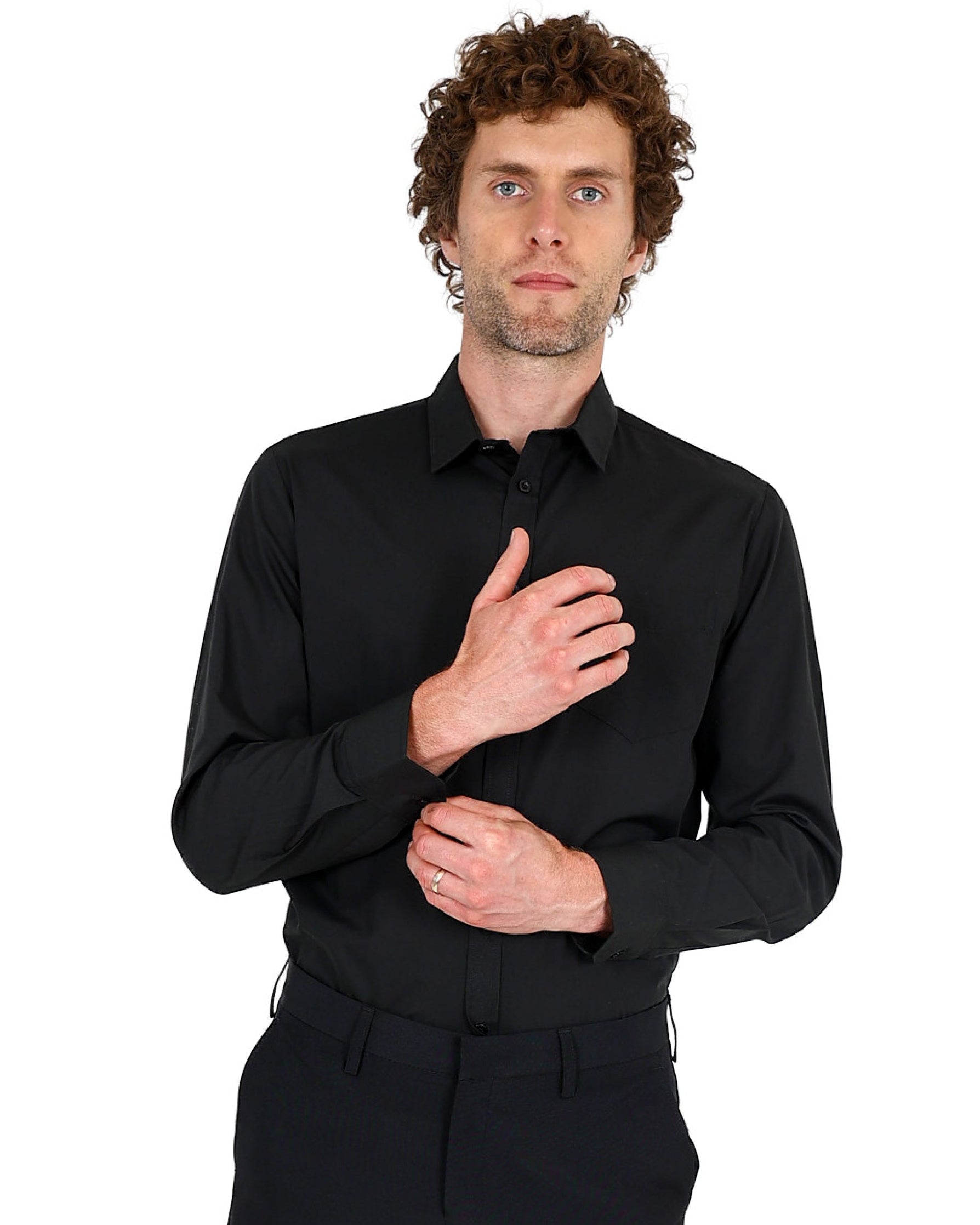 black long sleeve dress shirt Black Long Sleeve Formal Shirt