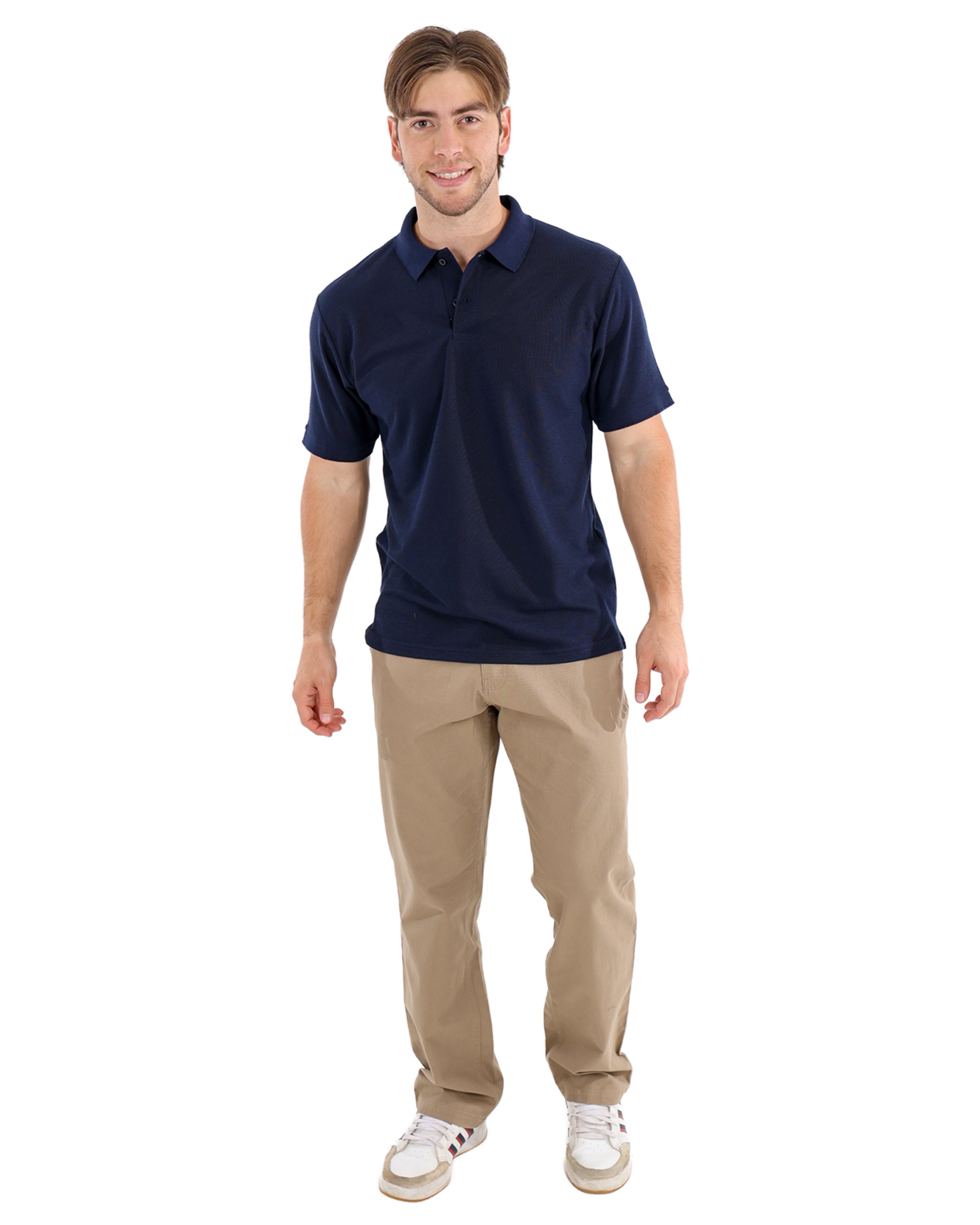 Pique Navy Short Sleeve Golfer