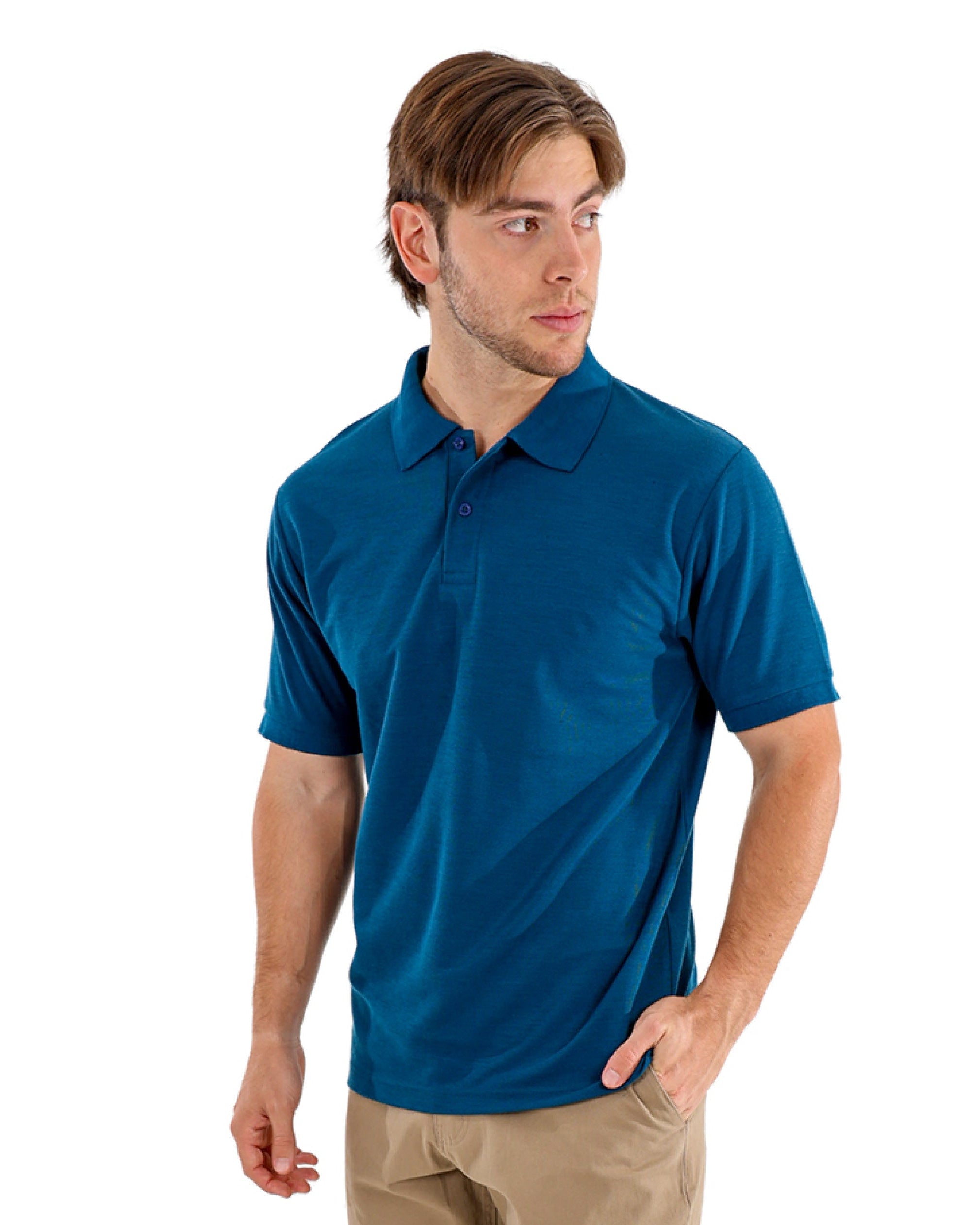 Pique Petrol Short Sleeve Golfer