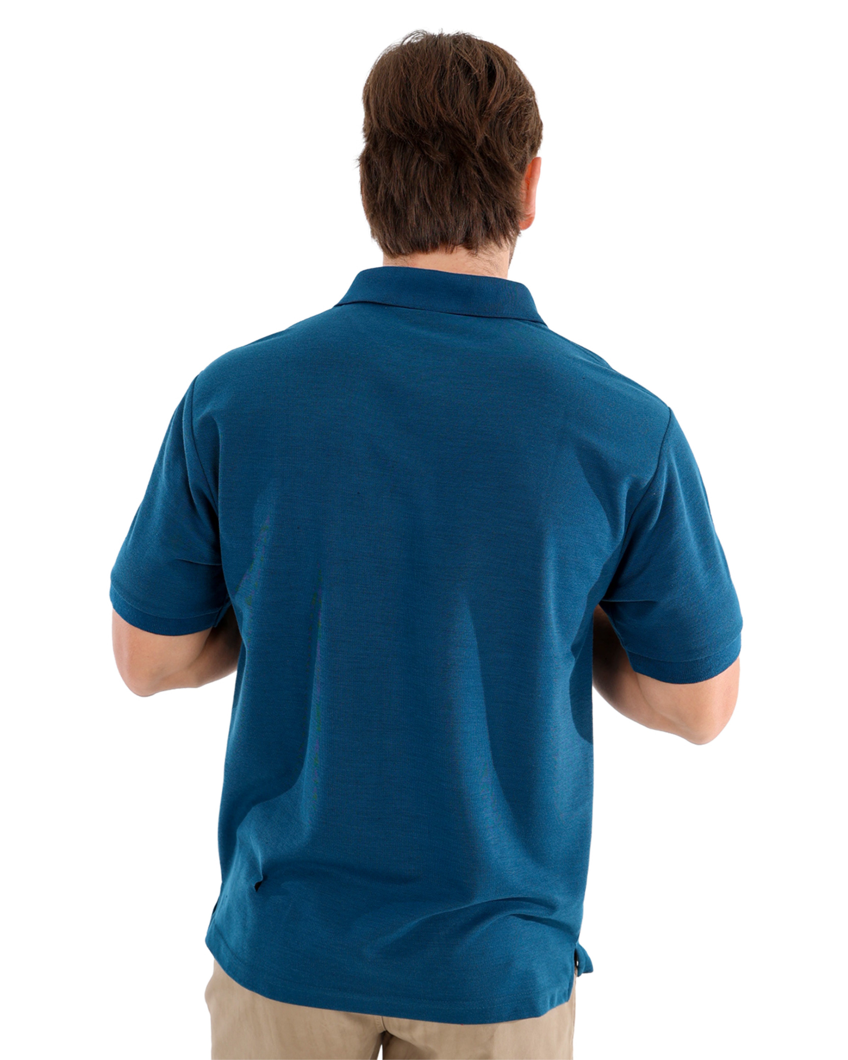 Pique Petrol Short Sleeve Golfer