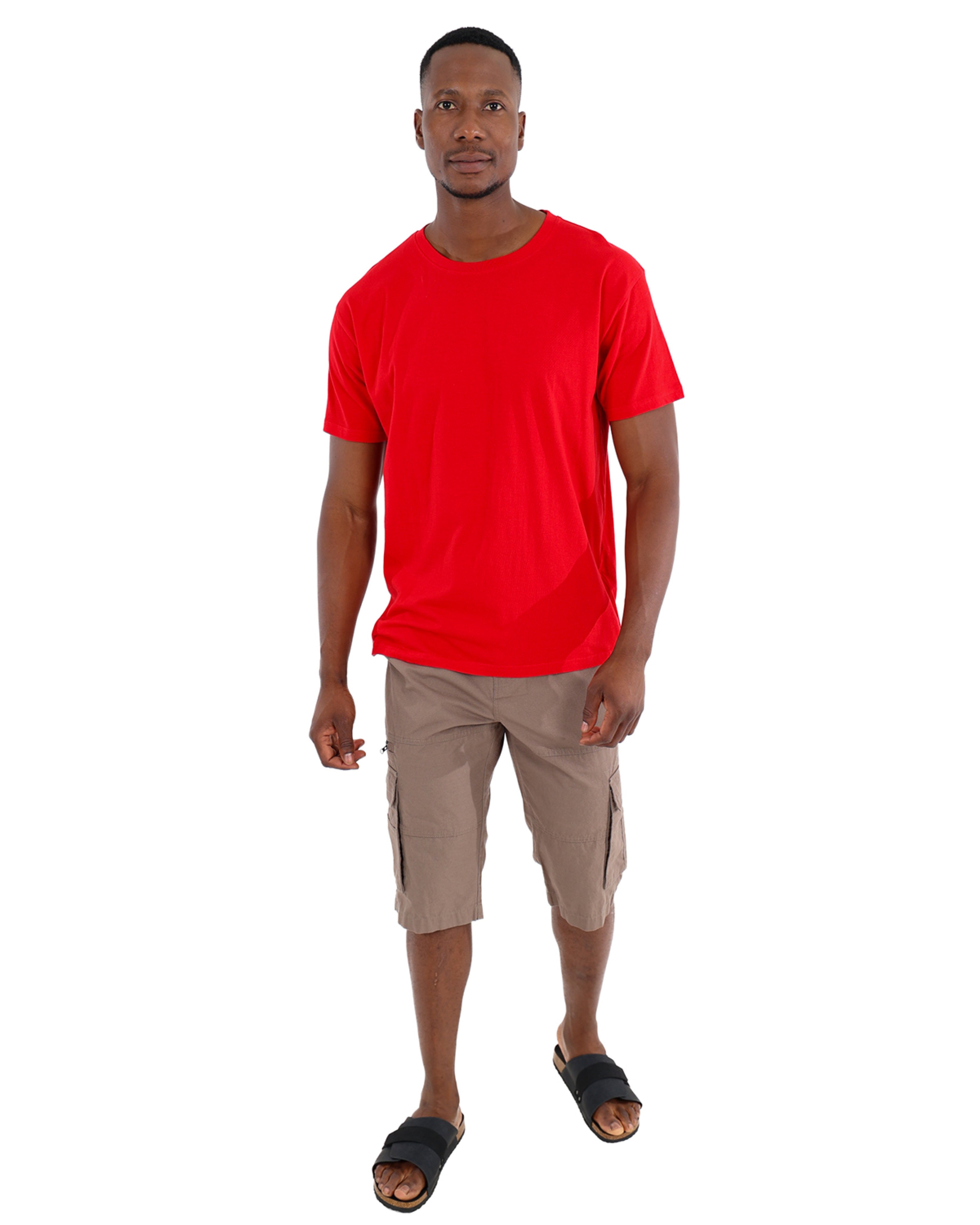 Short Sleeve Red Cotton T-Shirt