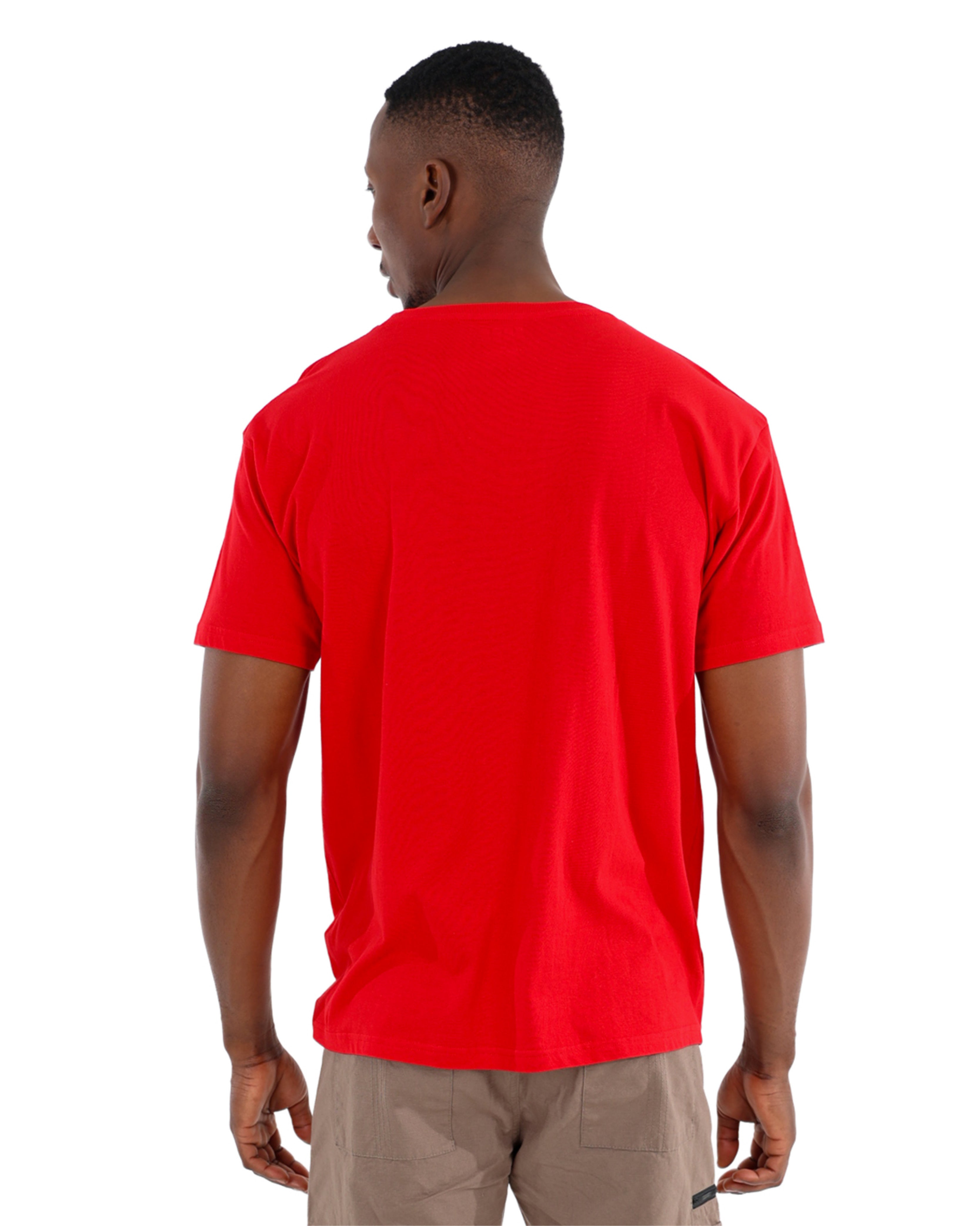 Short Sleeve Red Cotton T-Shirt