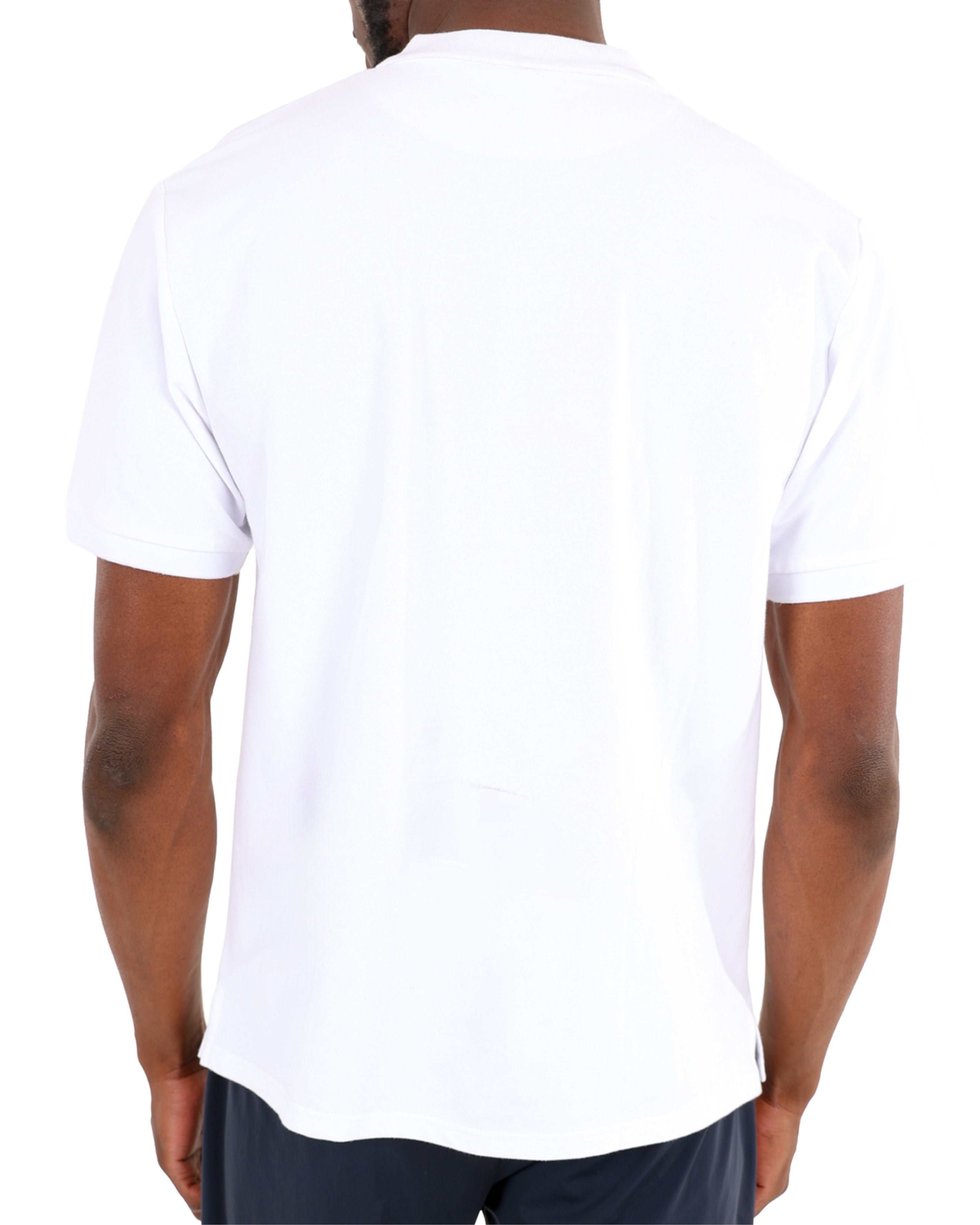 Pique White Short Sleeve Golfer