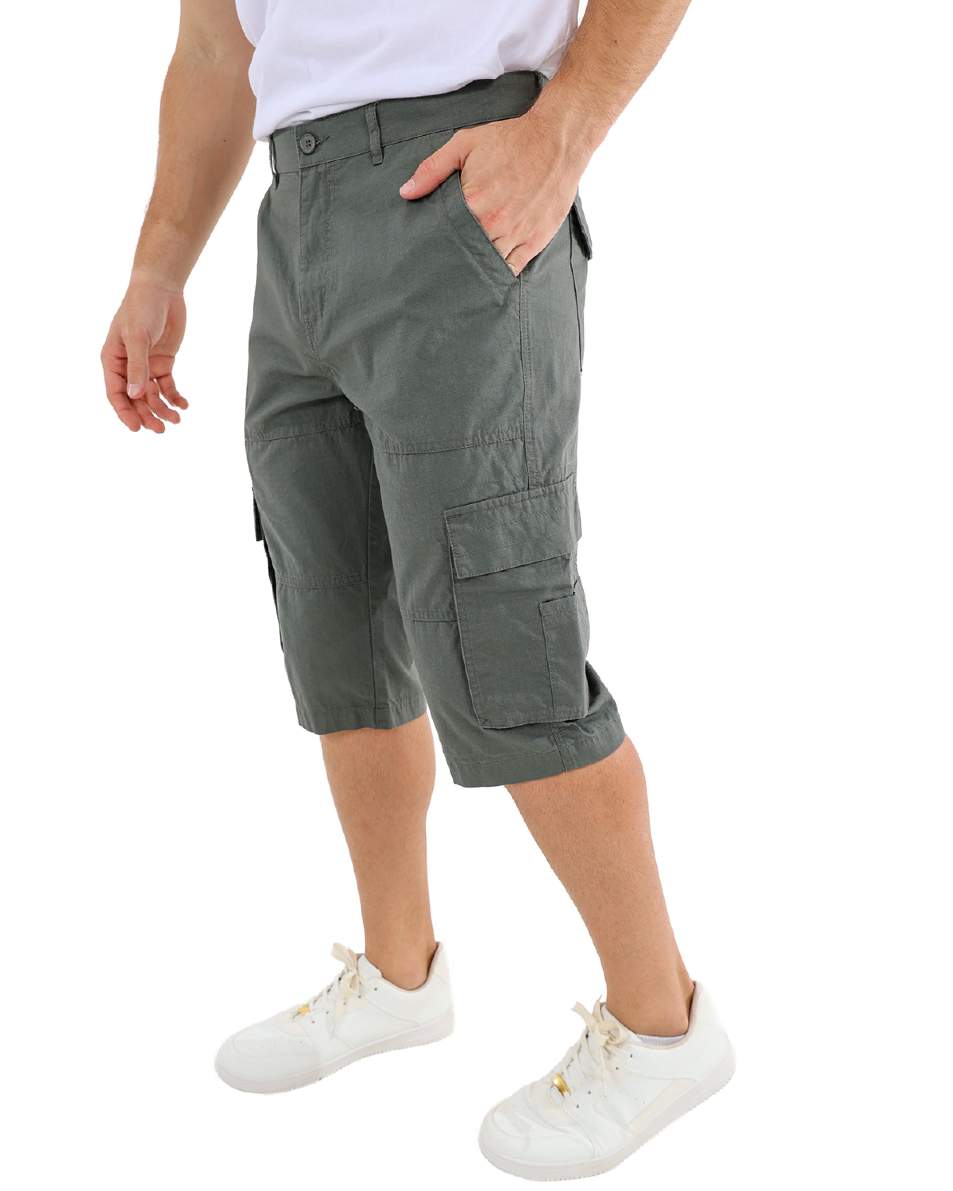 Cotton Ripstop Fatigue Clamdigger Shorts