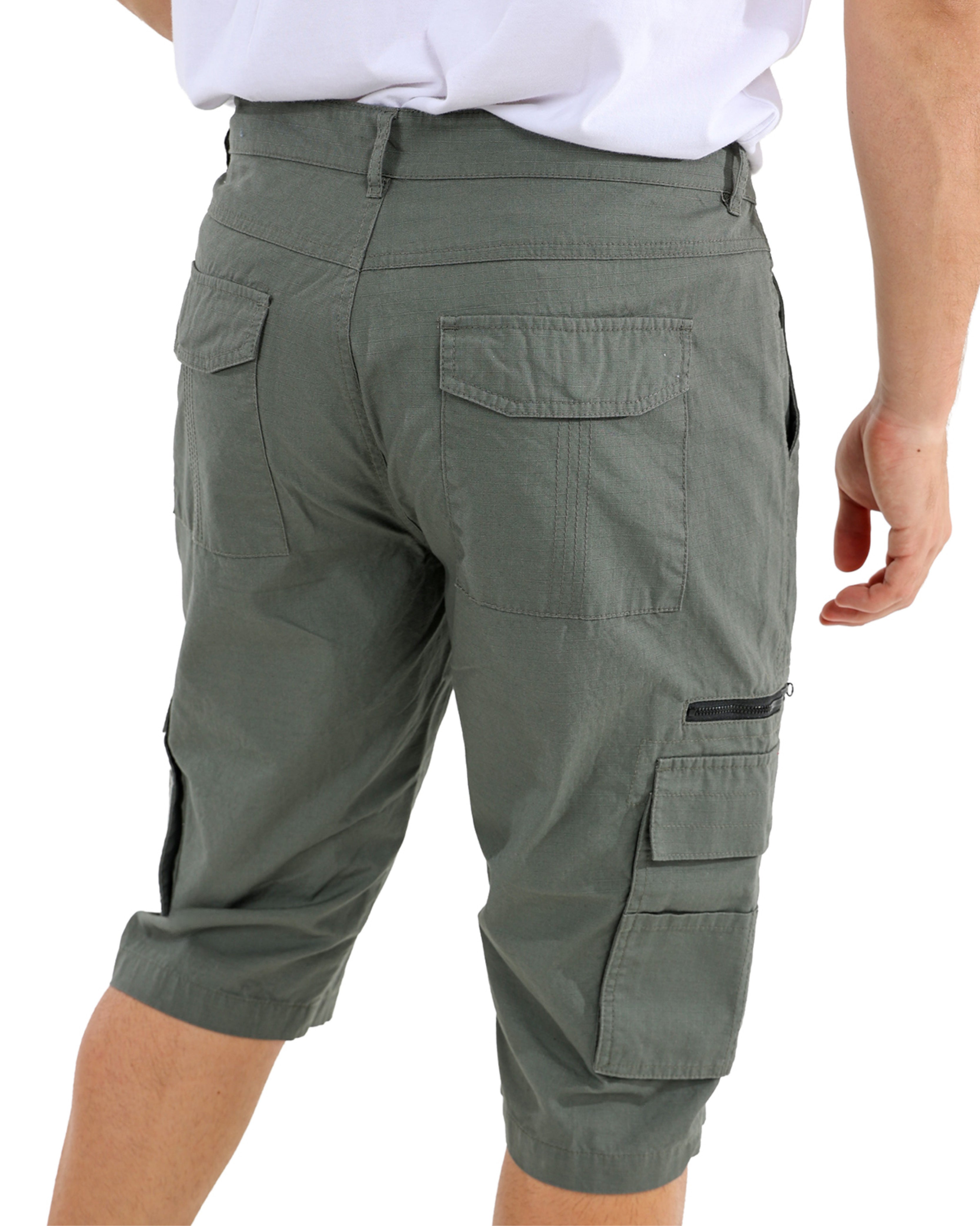 Cotton Ripstop Fatigue Clamdigger Shorts