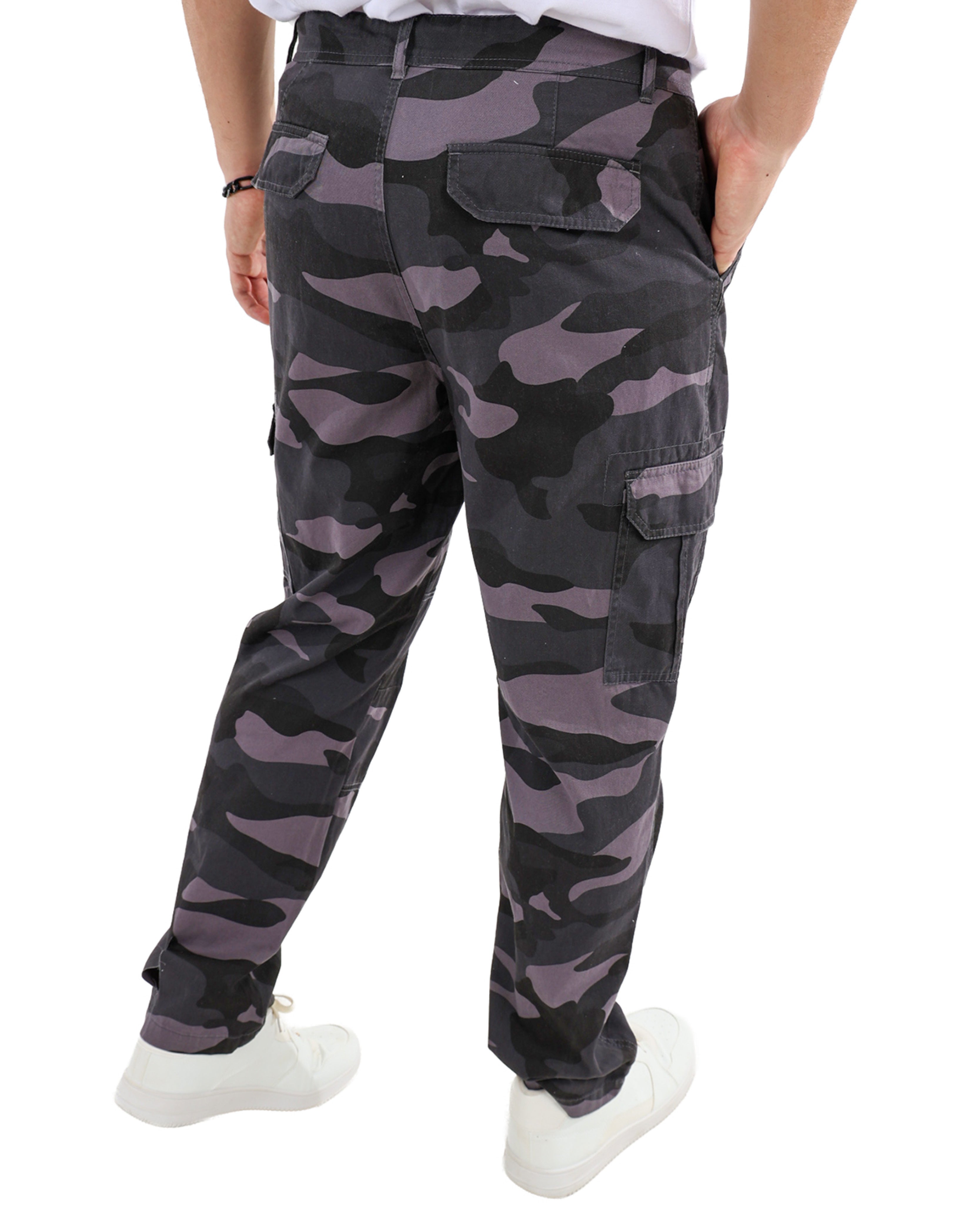 Cotton Twill Cargo Camo Pants