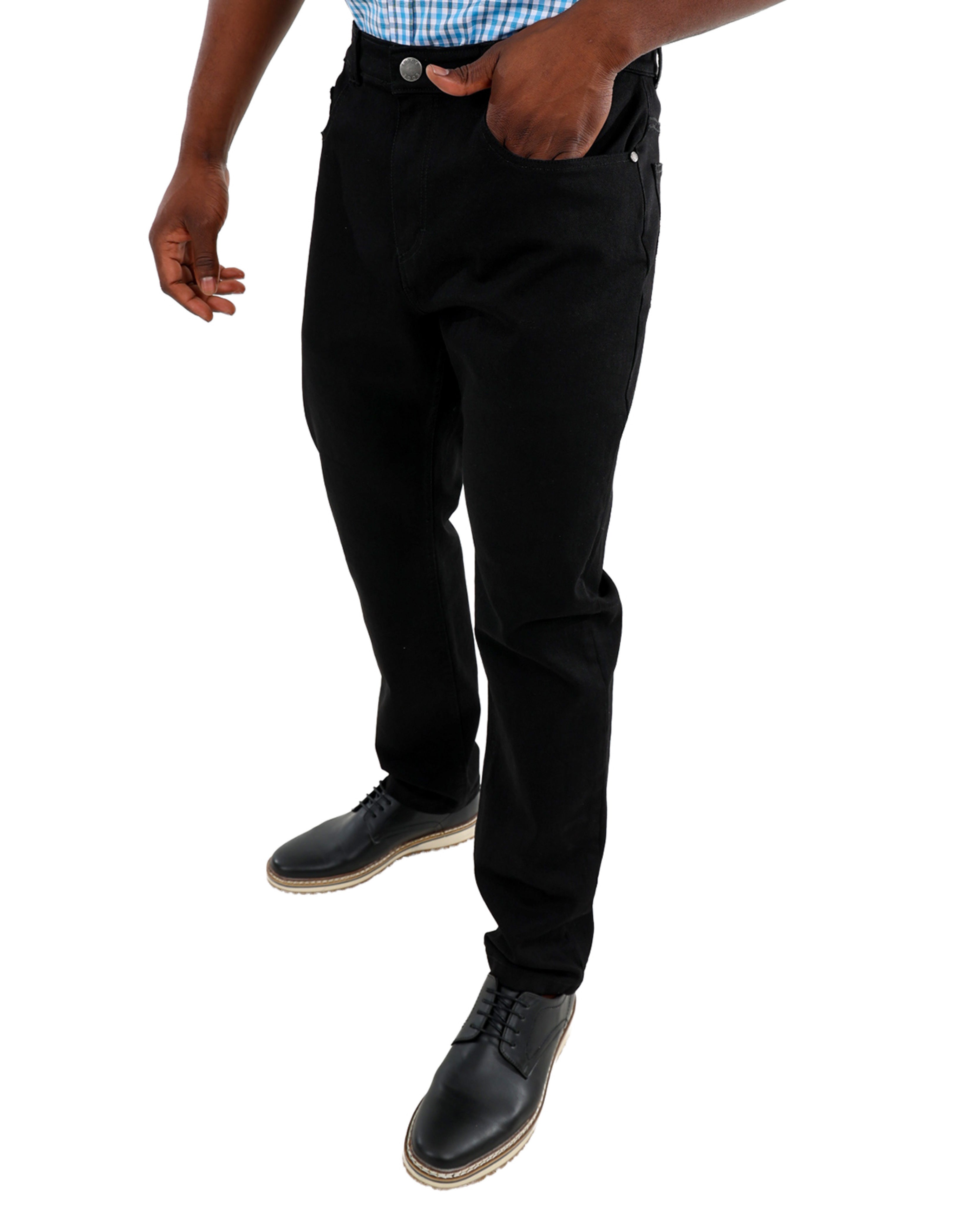 Black Slim Fit Tapered Jeans