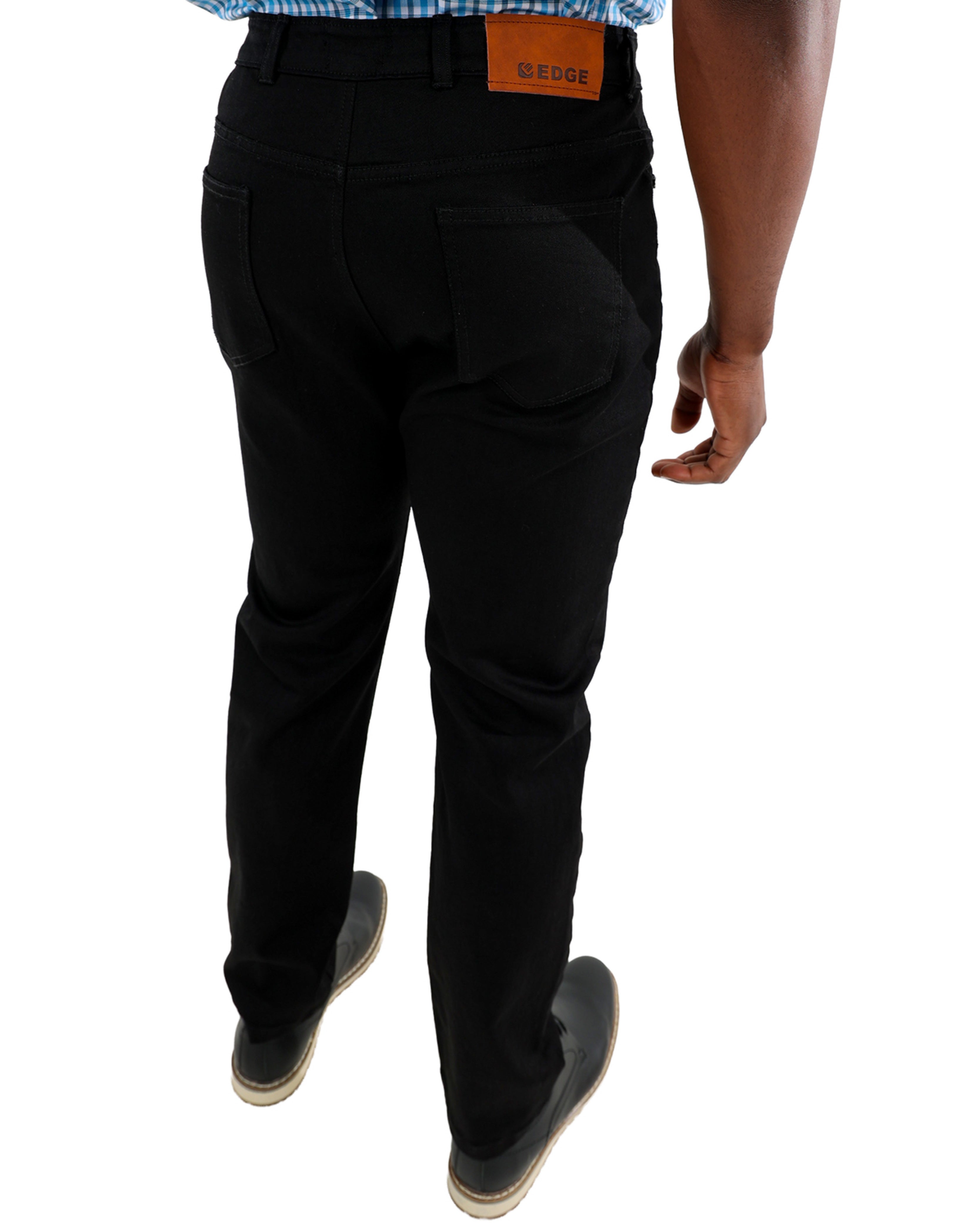Black Slim Fit Tapered Jeans