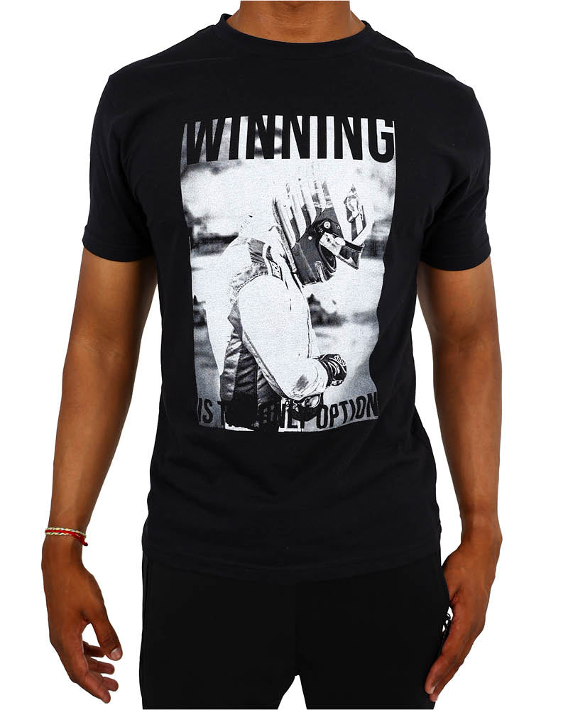Short Sleeve Black "Winning" Graphic T-Shirt