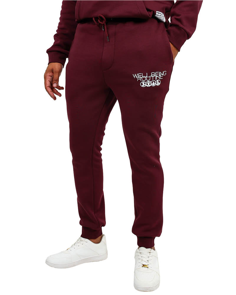 Burgundy Well Being Graphic Jogger