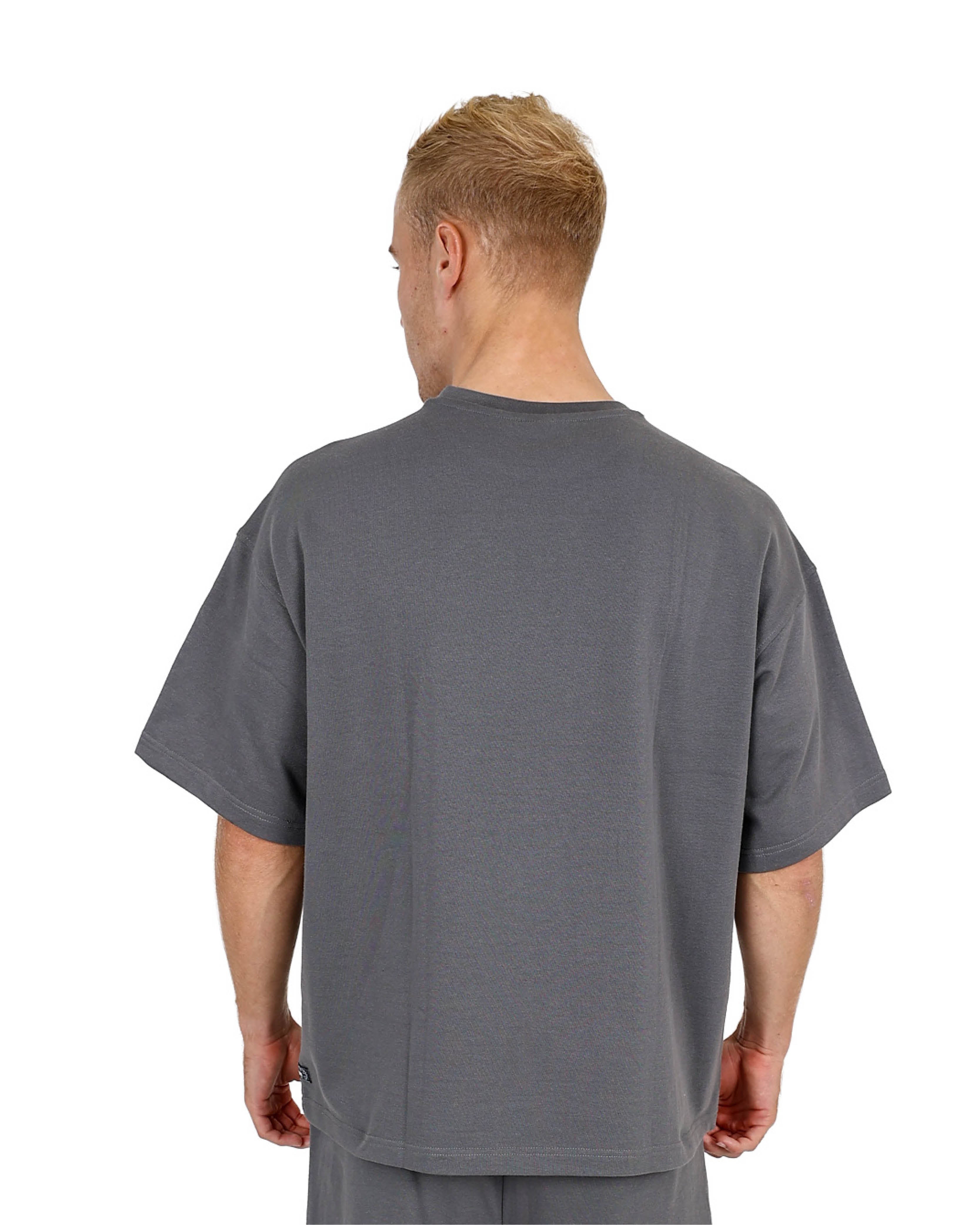 Short Sleeve Grey Oversized Crew Neck T-Shirt