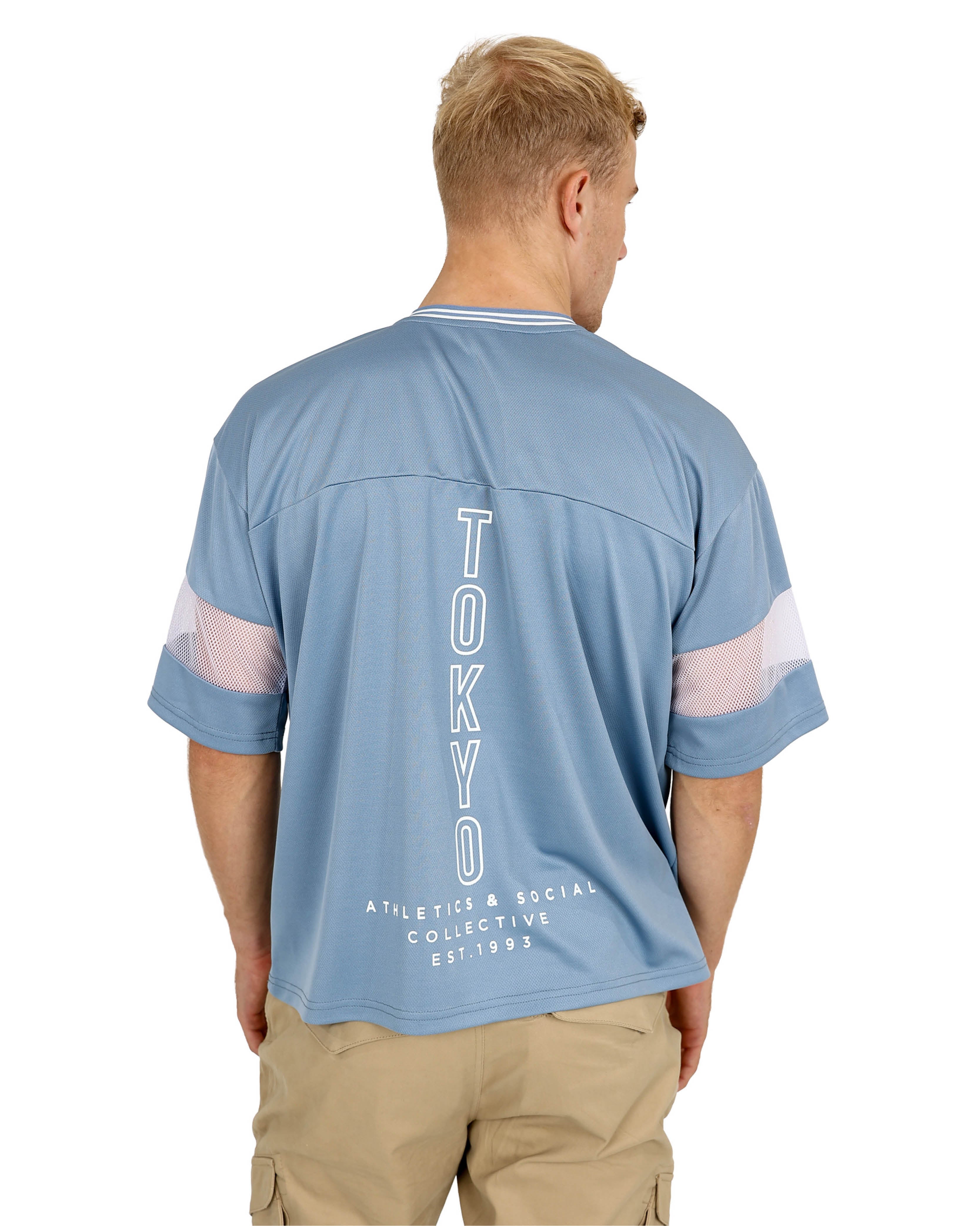 Short Sleeve Blue Tokyo Sporty T-Shirt