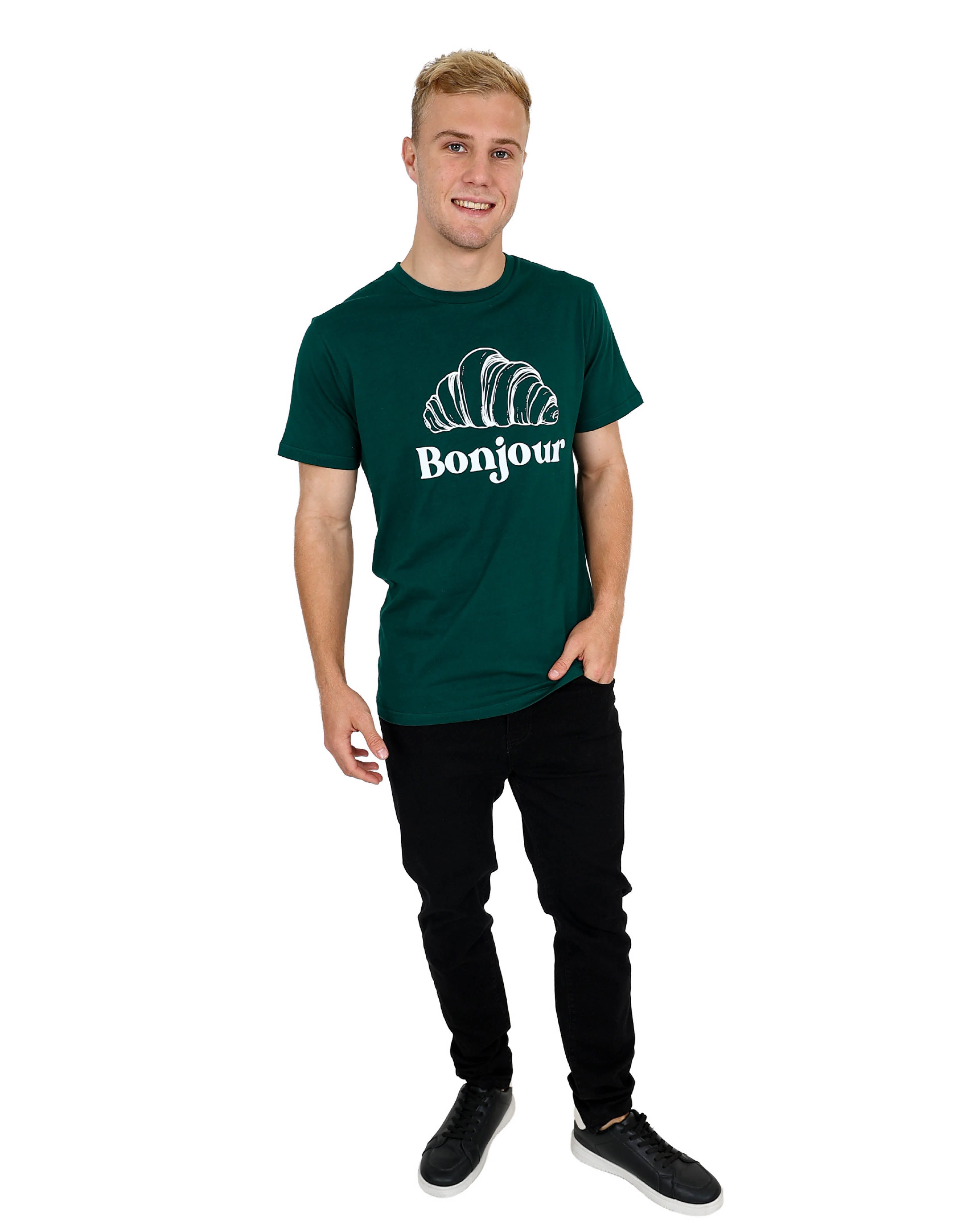 Short Sleeve Bottle Green Authentic Graphic T-Shirt
