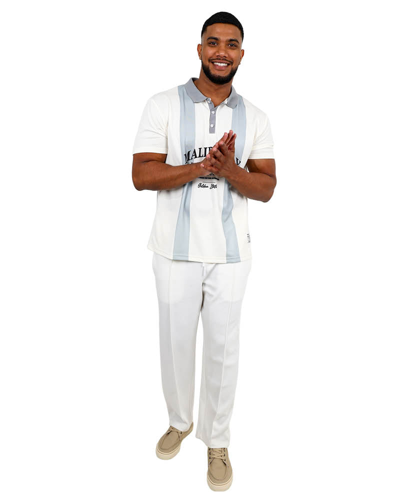 Short Sleeve Cream Malibu Soccer Golfer