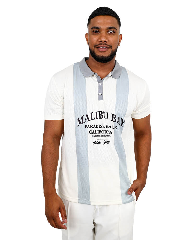 Short Sleeve Cream Malibu Soccer Golfer