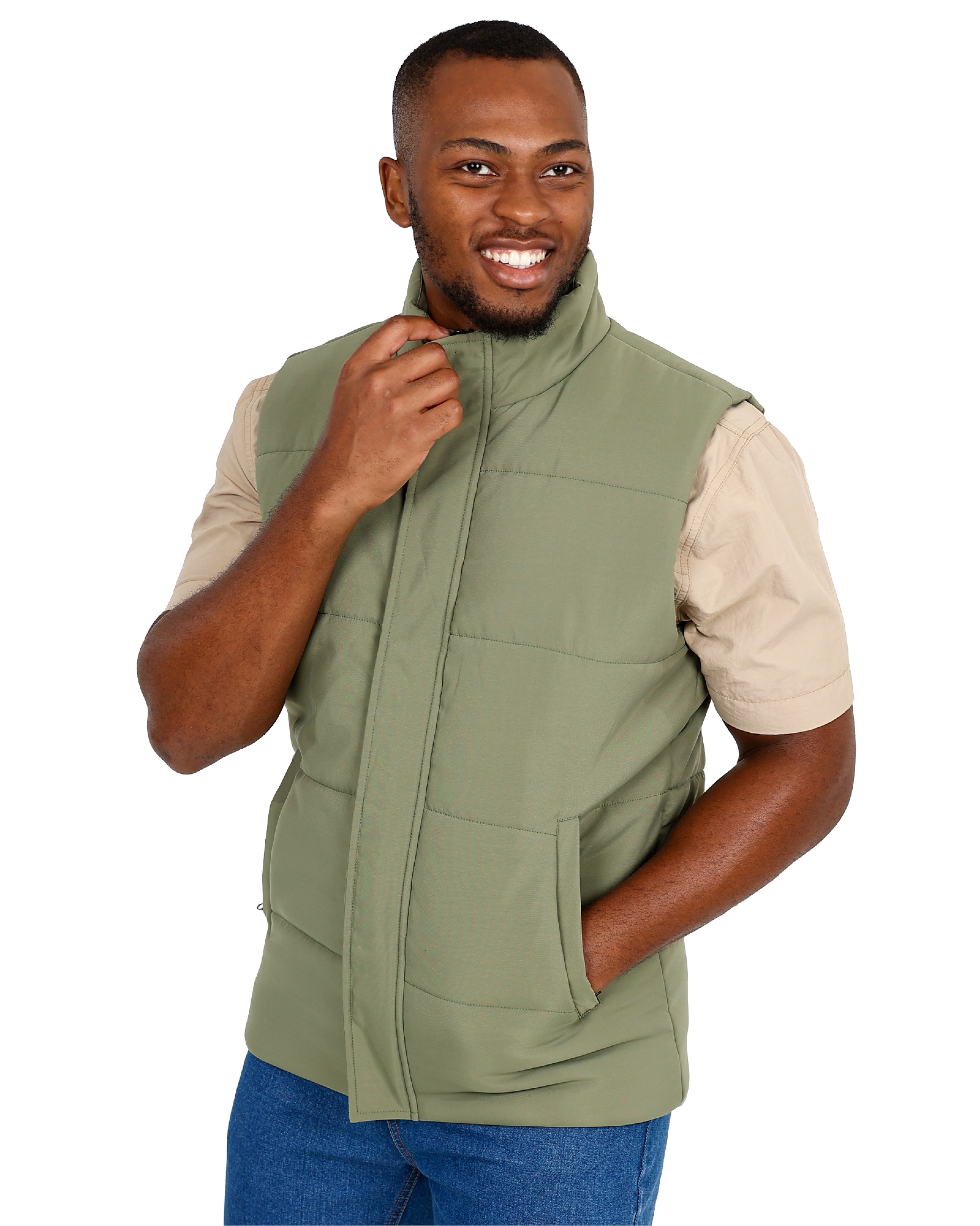 Okavango Sleeveless Olive Gilet Puffer Jacket