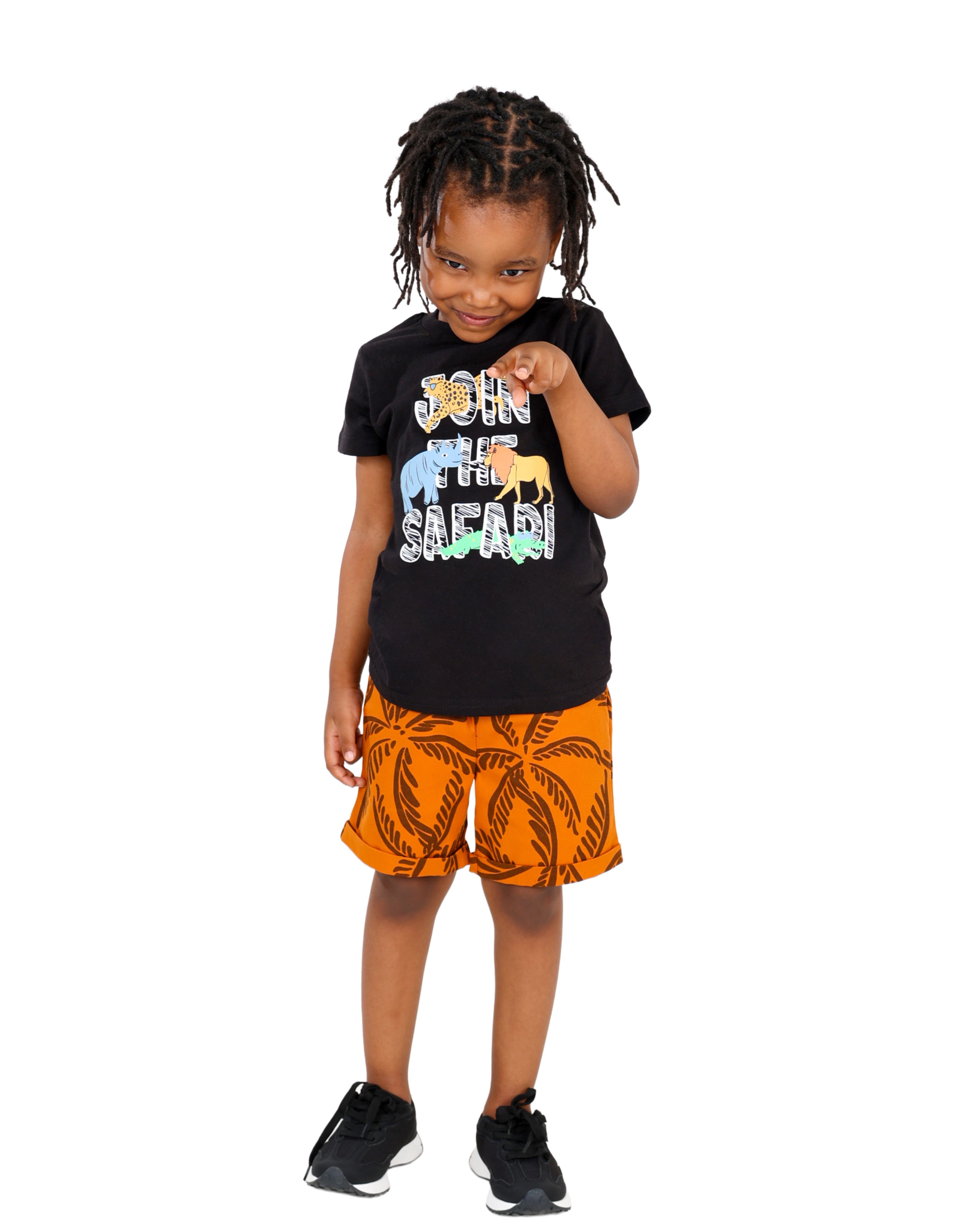 Palm Leaf Print Shorts