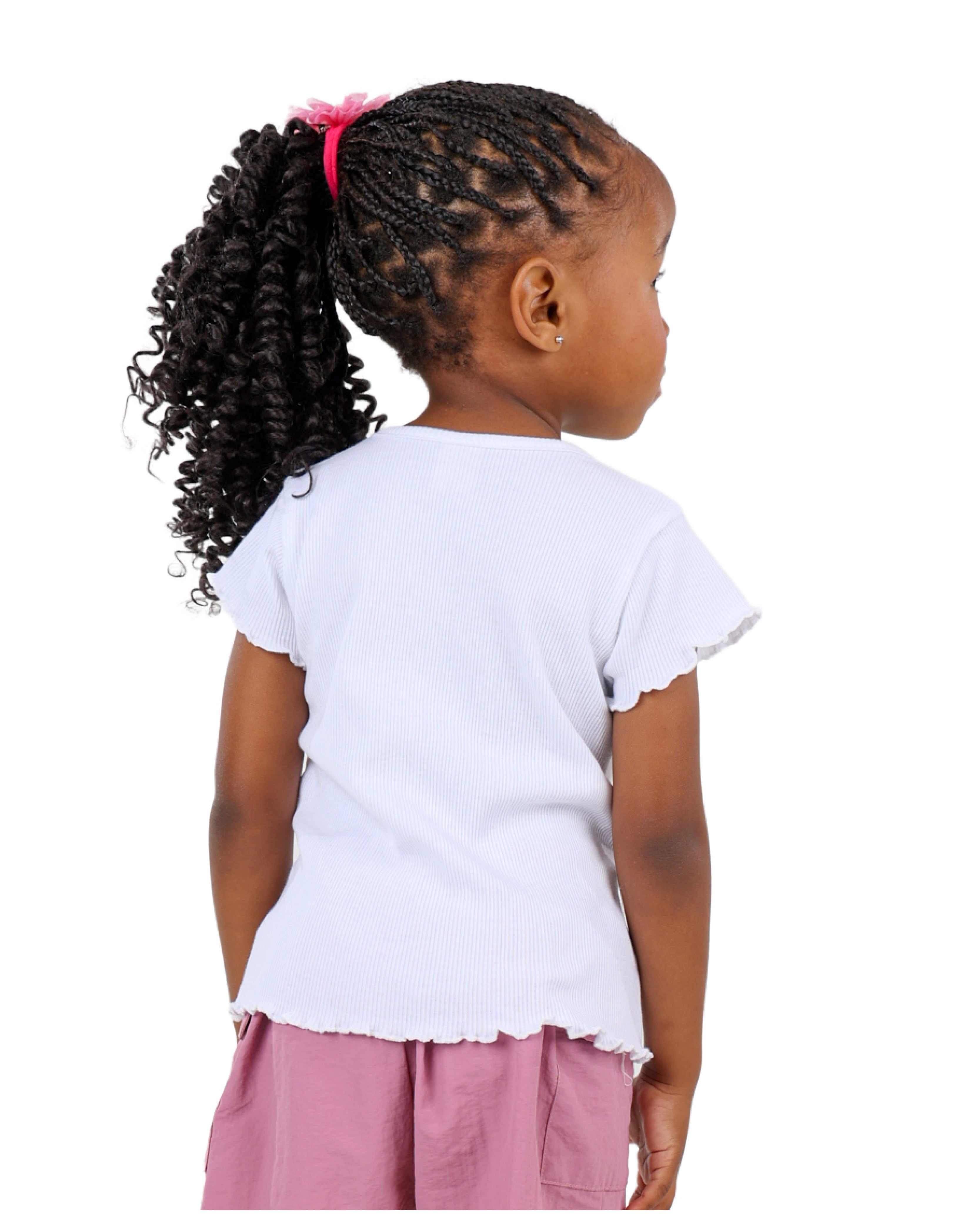 Embroidered "Girls Rule" Short Sleeve Top