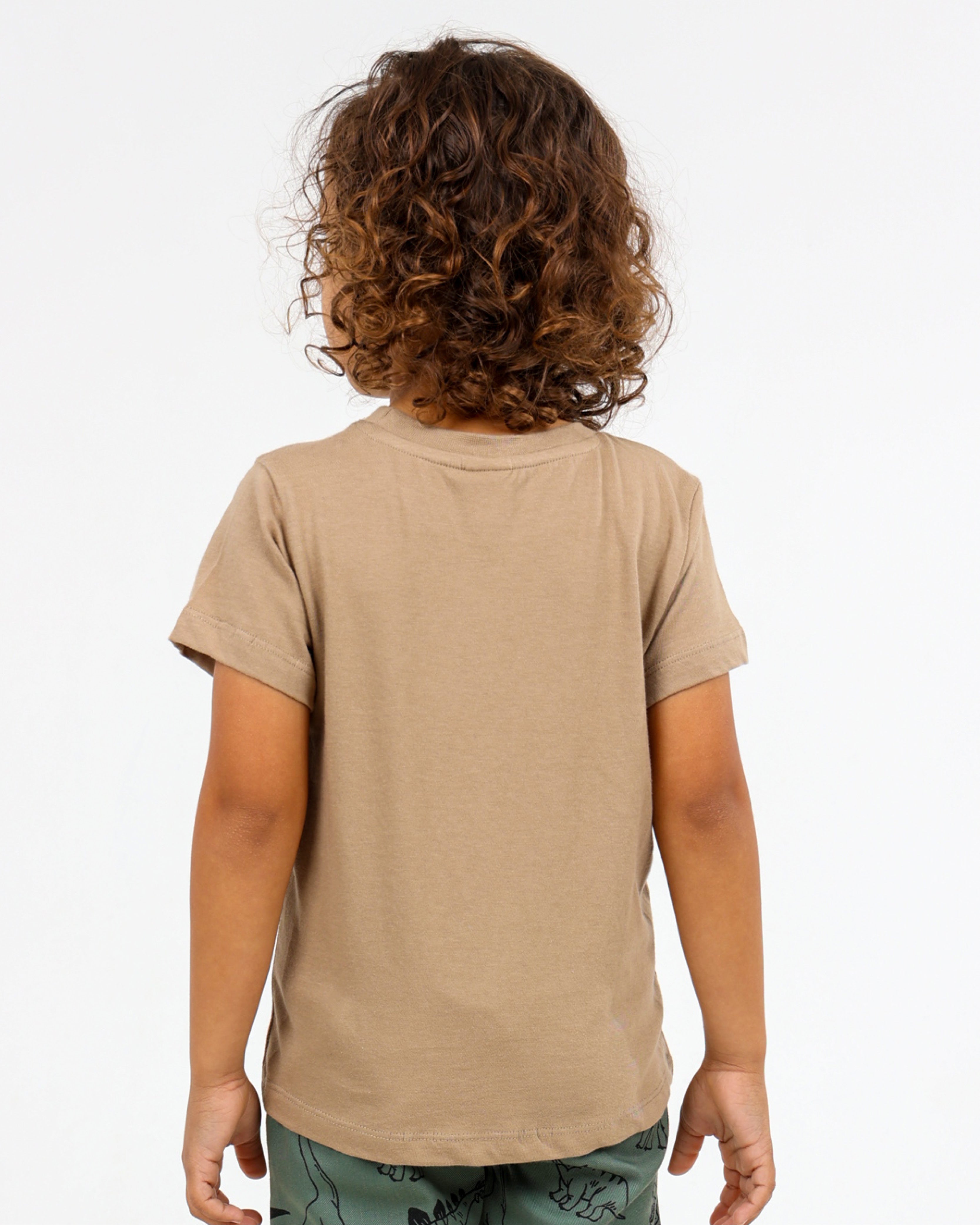 Short Sleeve Embossed Dino Graphic T-Shirt