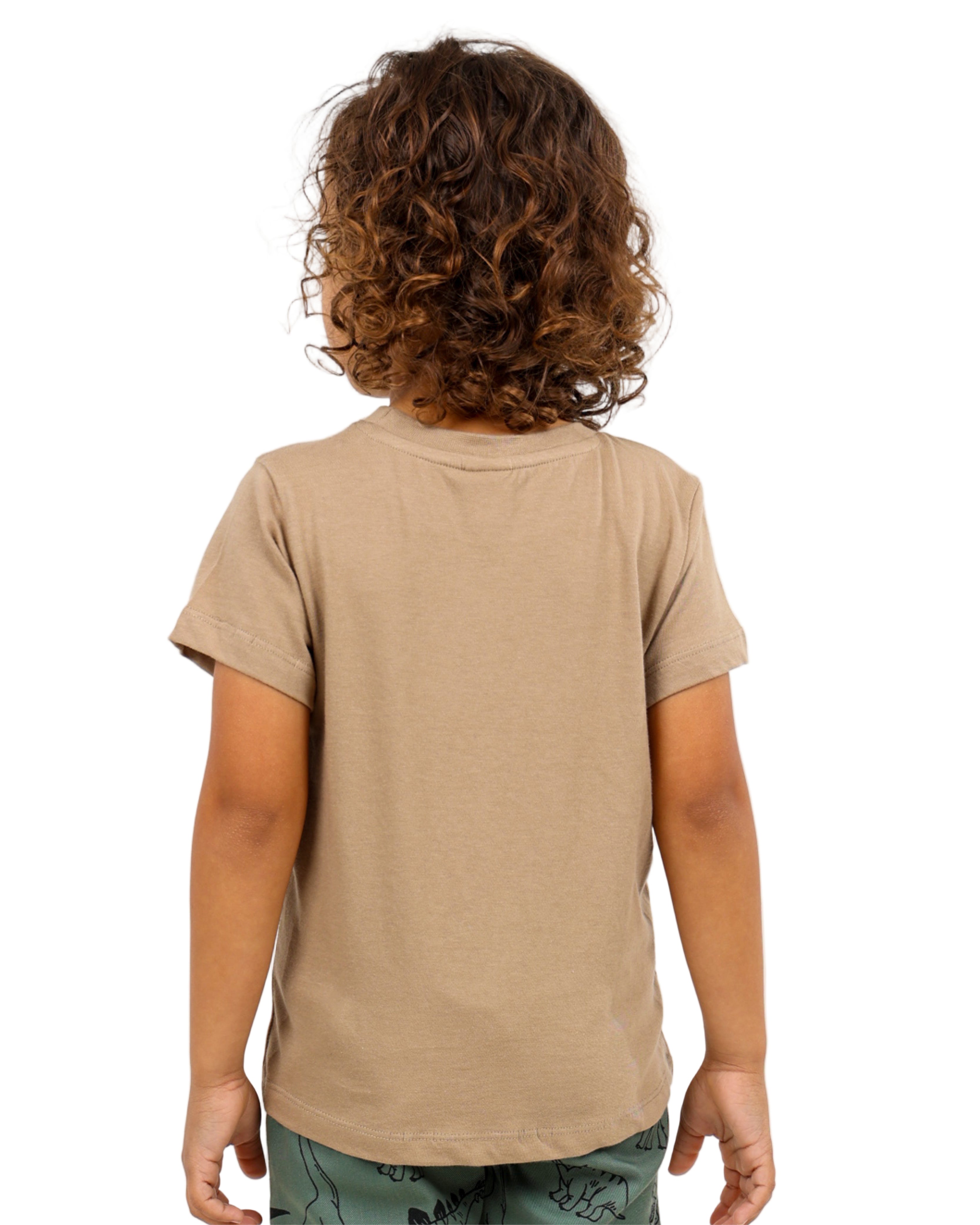 Short Sleeve Embossed Dino Graphic T-Shirt