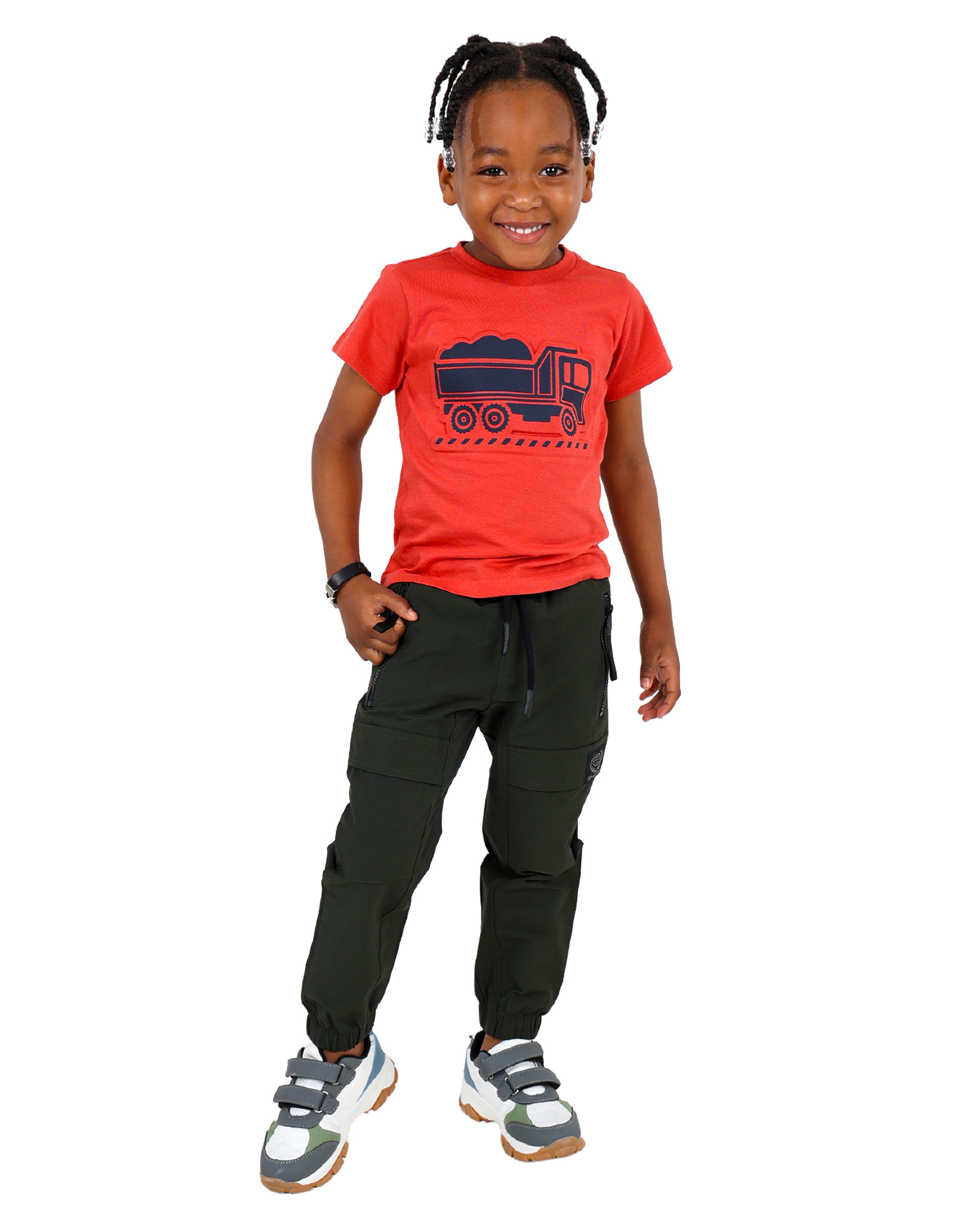 Embossed Truck Short Sleeve T-Shirt