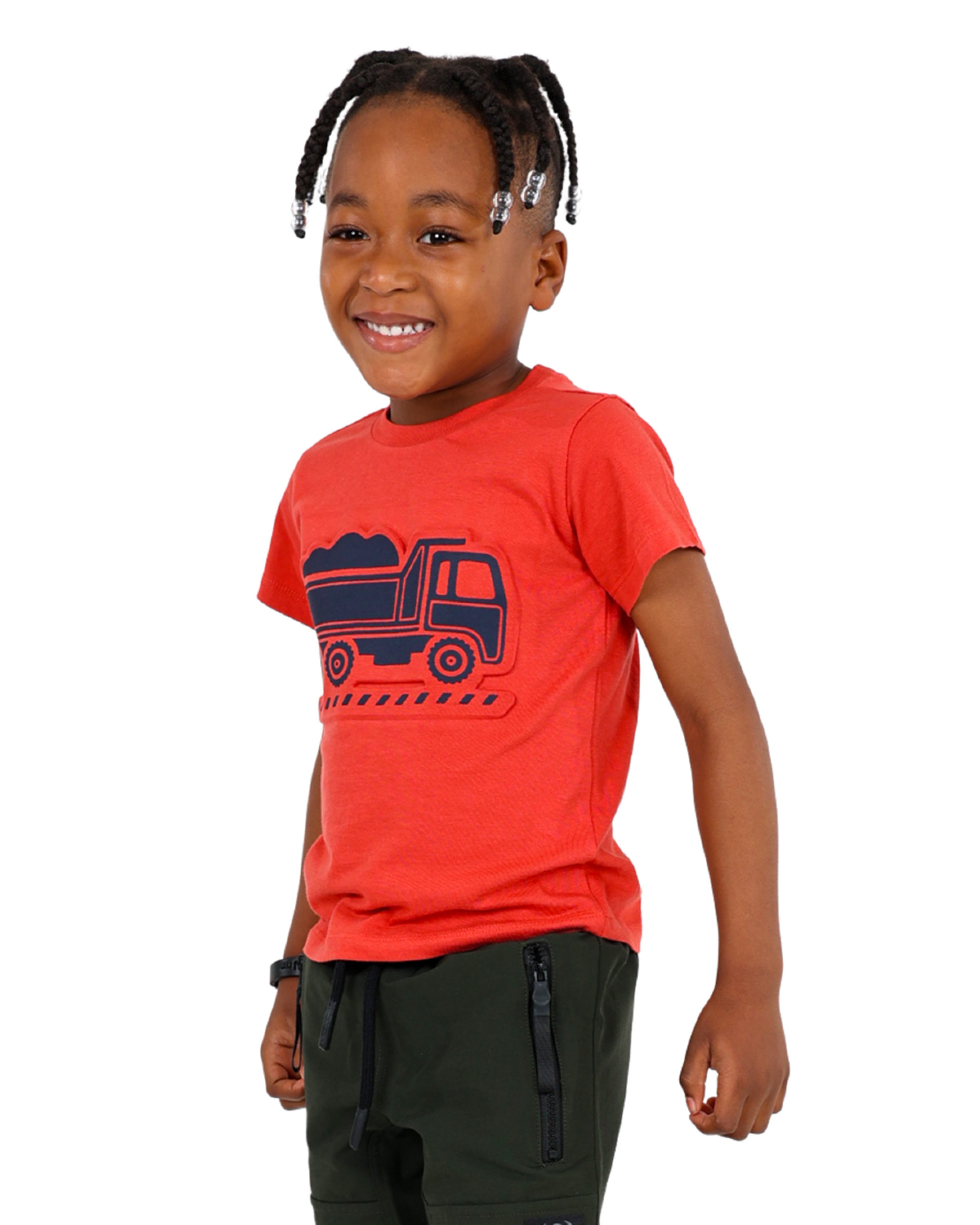 Embossed Truck Short Sleeve T-Shirt