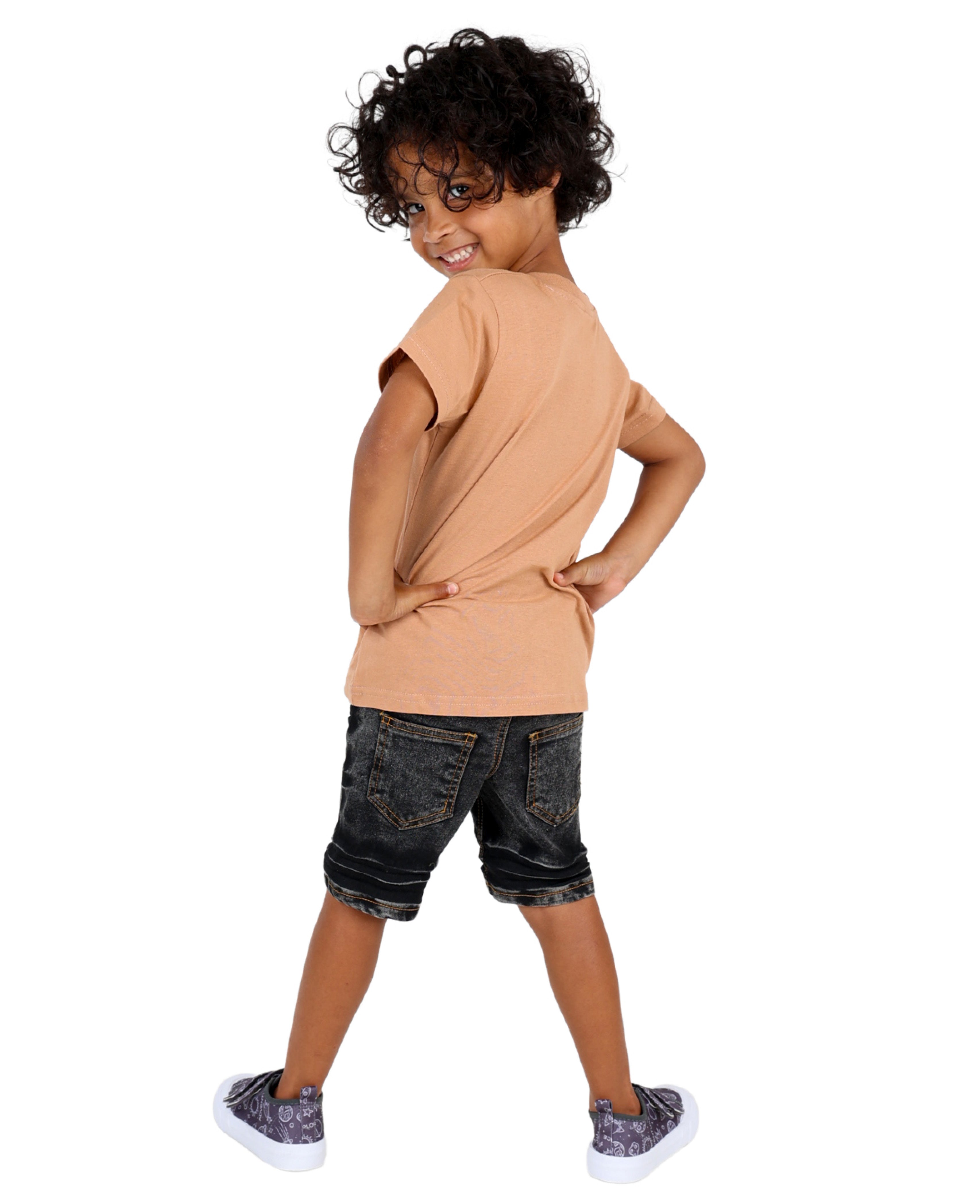 Short Sleeve "Wild One" Safari Graphic Print T-Shirt