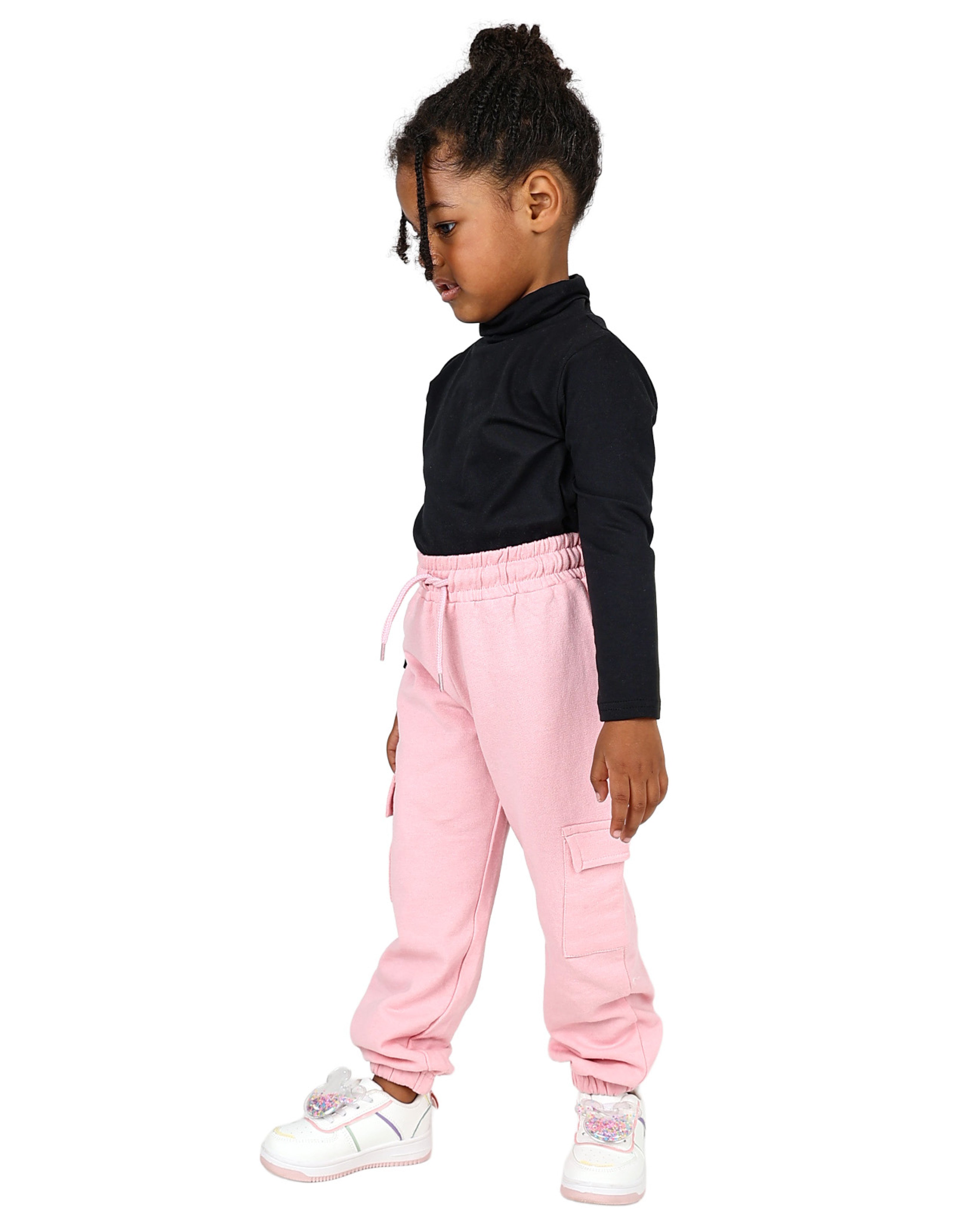 Pink Cargo Track Pants