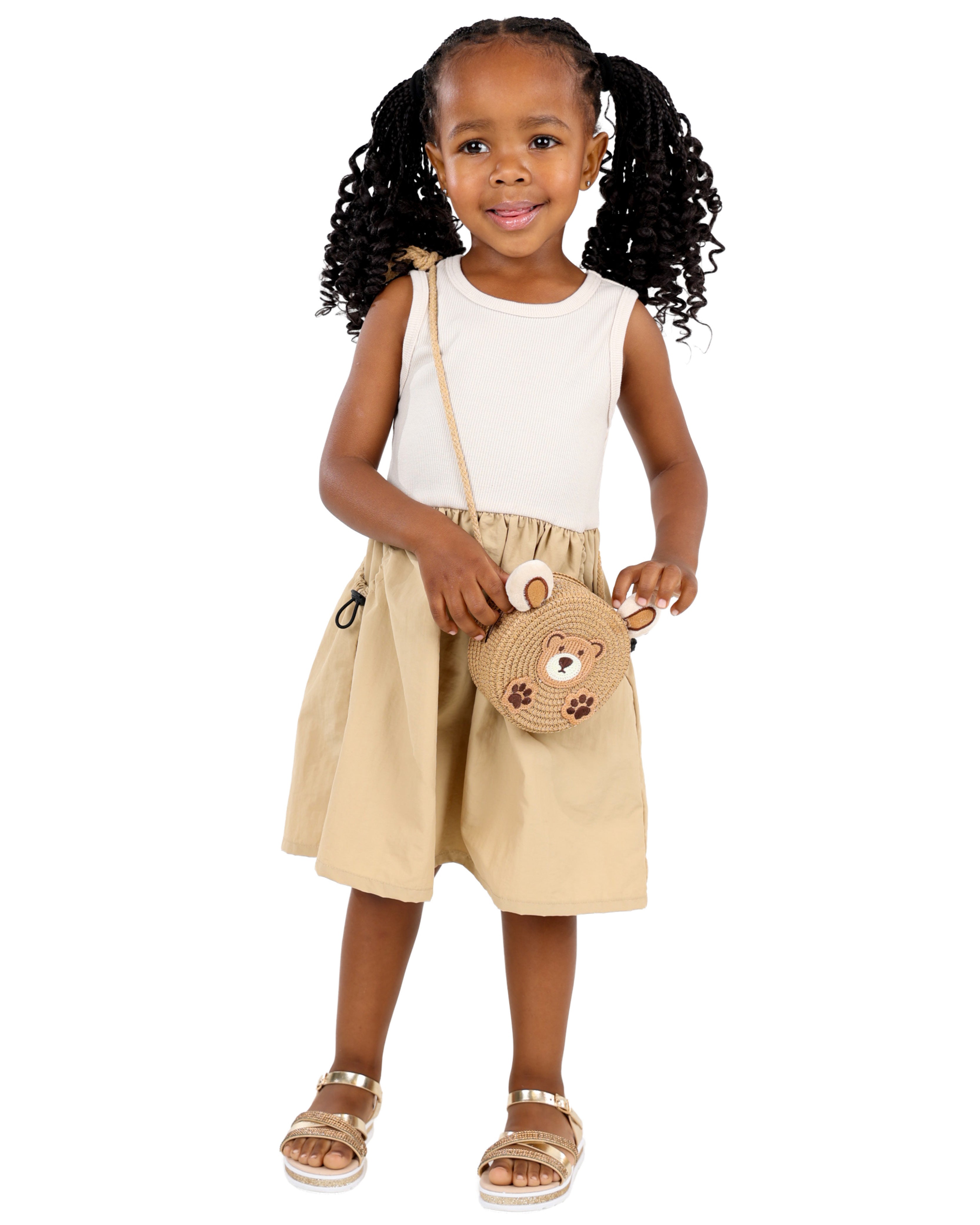 Sleeveless Parachute Combo Dress