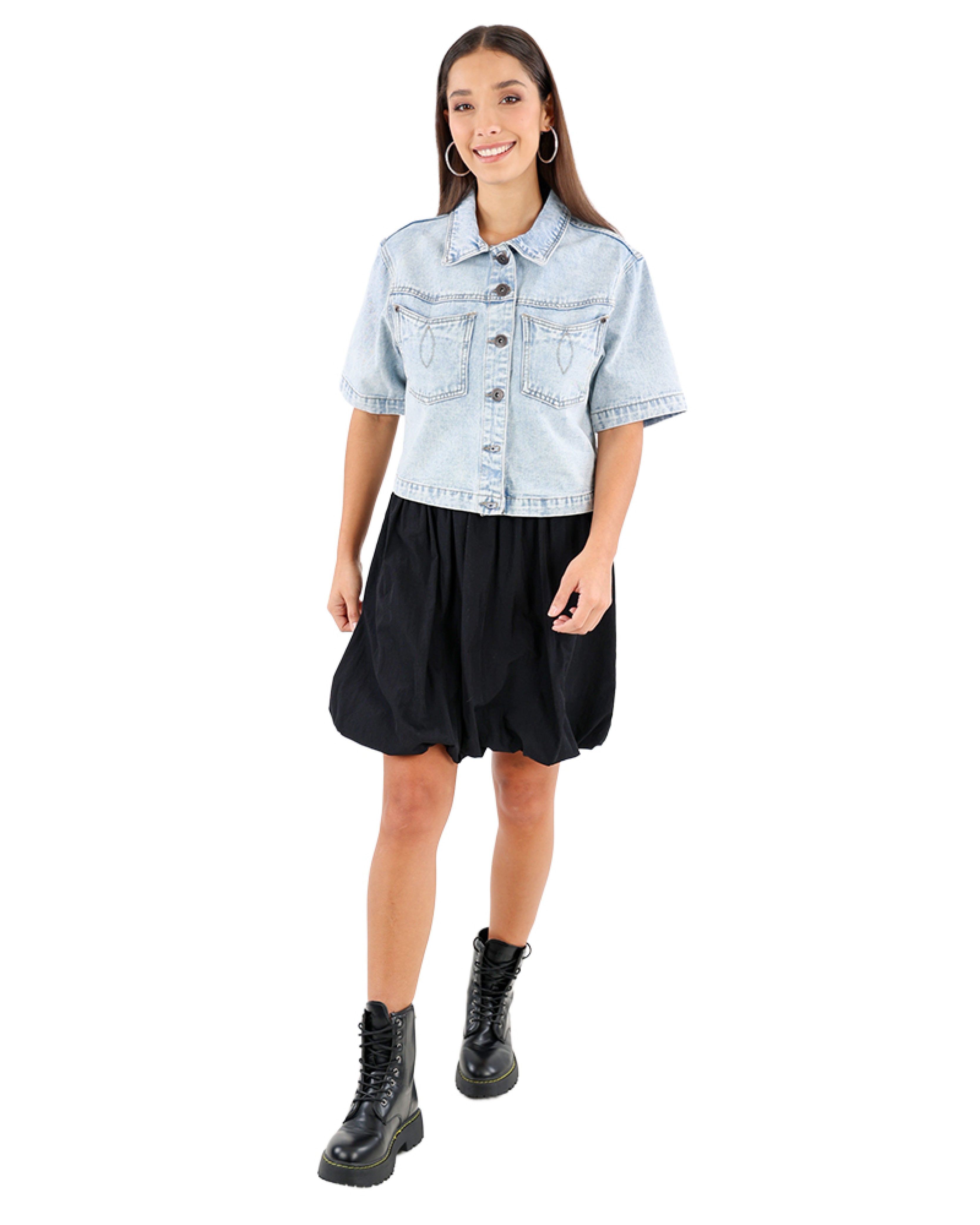 Short Sleeve Denim Shirt