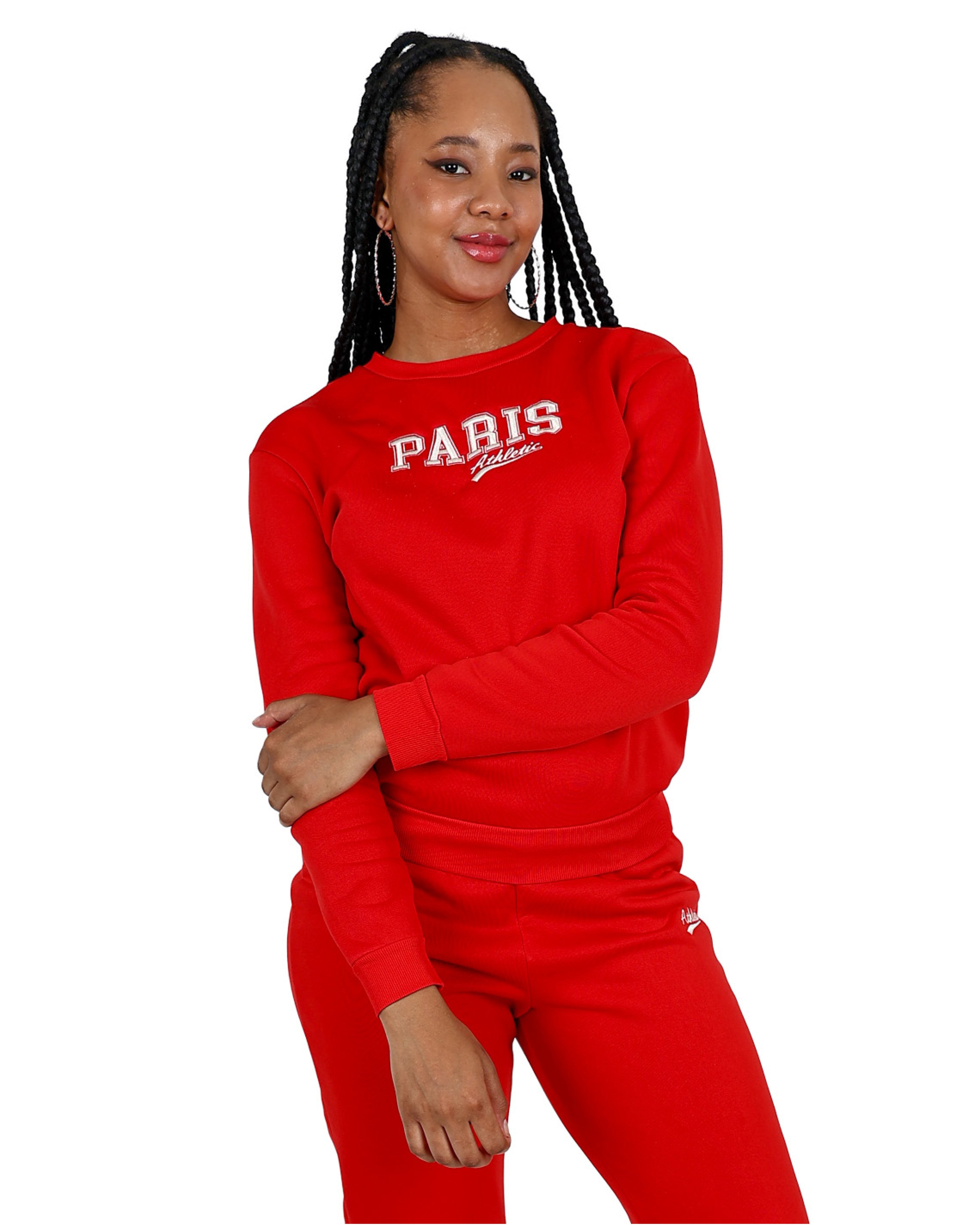 Red Paris Fleece Sweater