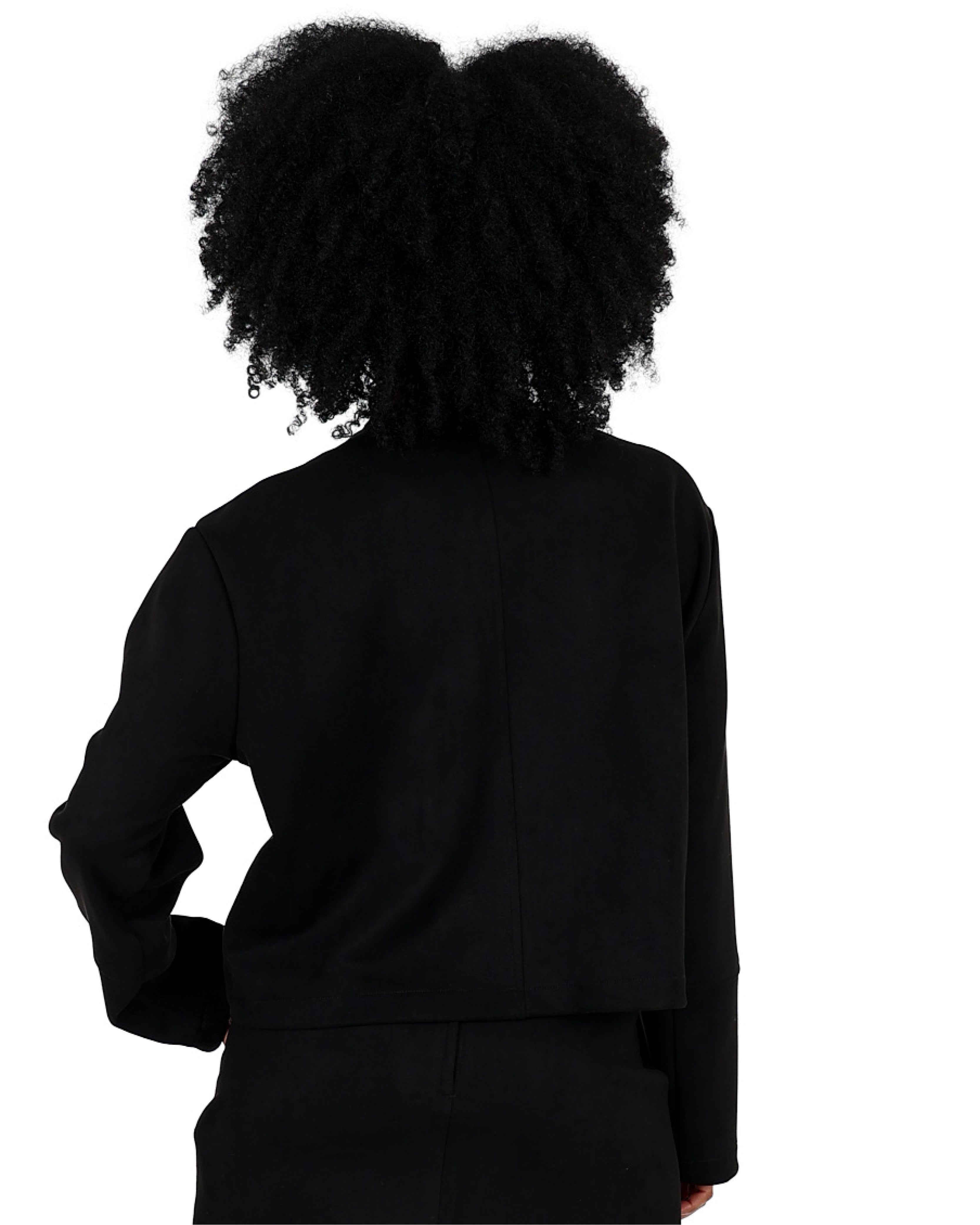 Black Suede Cropped Jacket