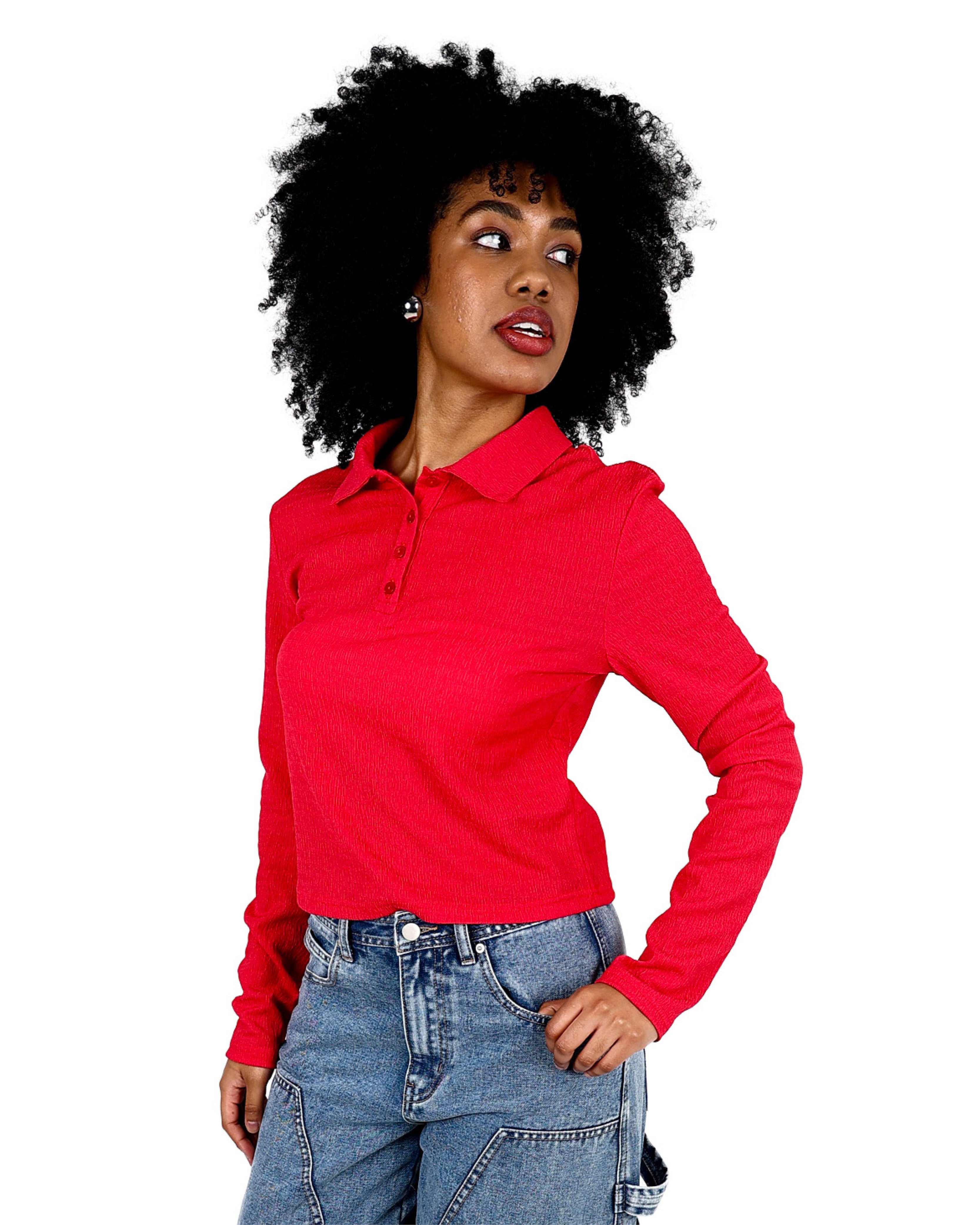 Long Sleeve Henley Top