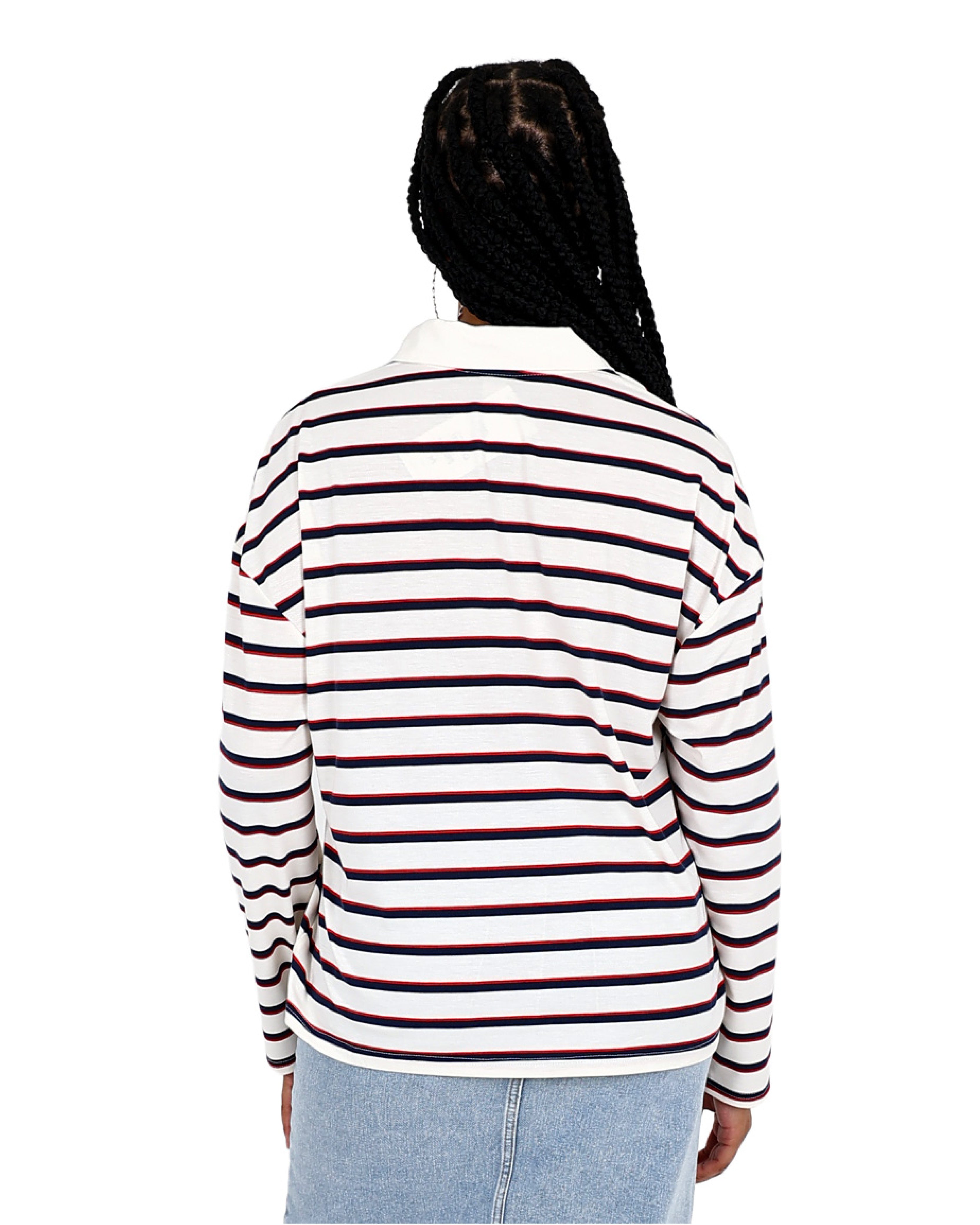 Long Sleeve Striped Golfer