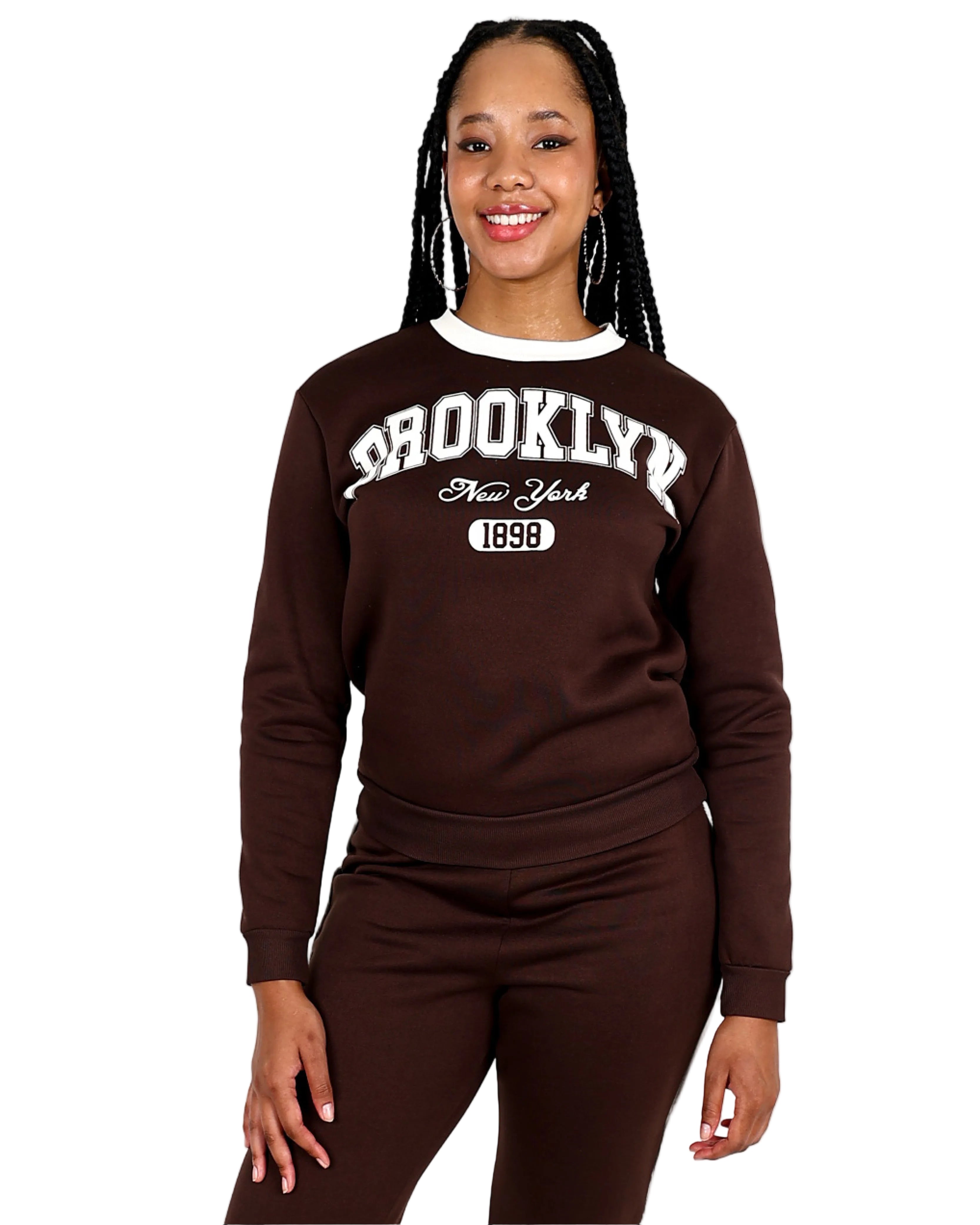 Chocolate Brooklyn Fleece Sweater