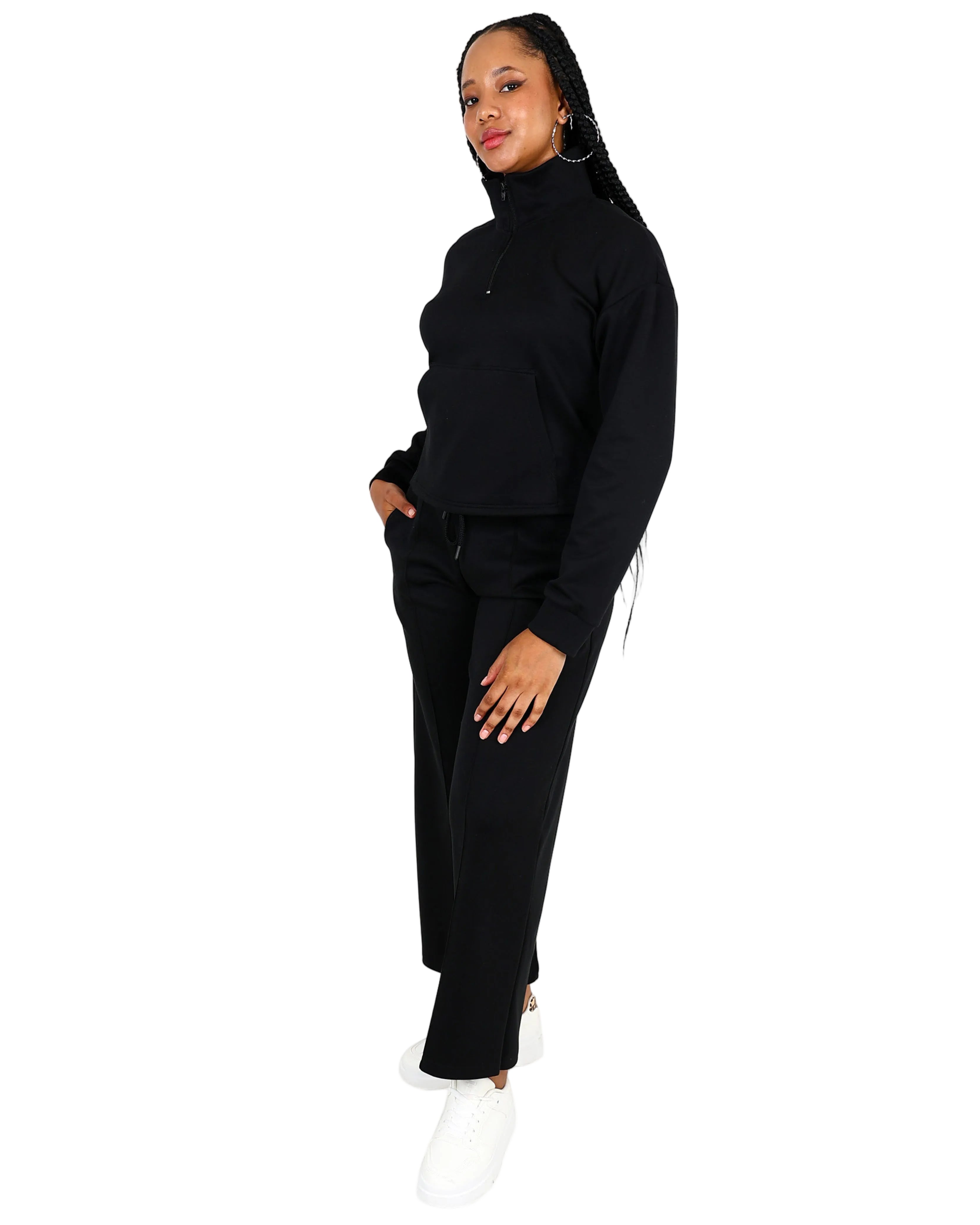 Black Wide Leg Soft Touch Active Bottoms