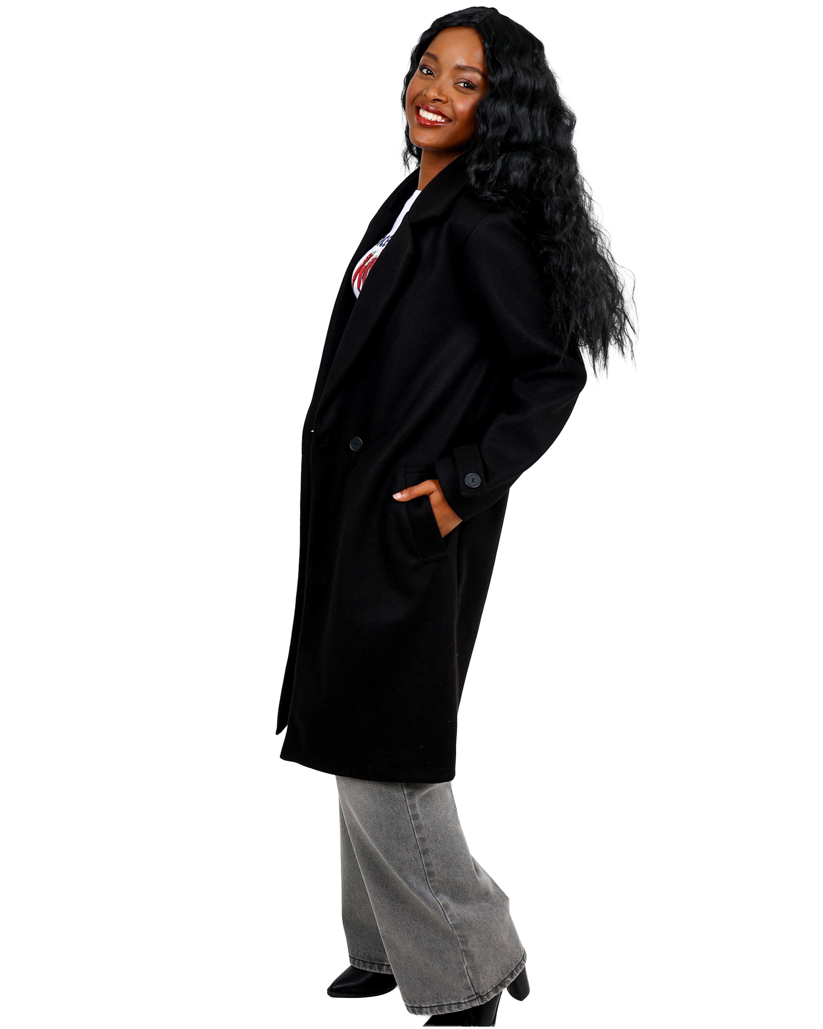 Oversized Melton Coat