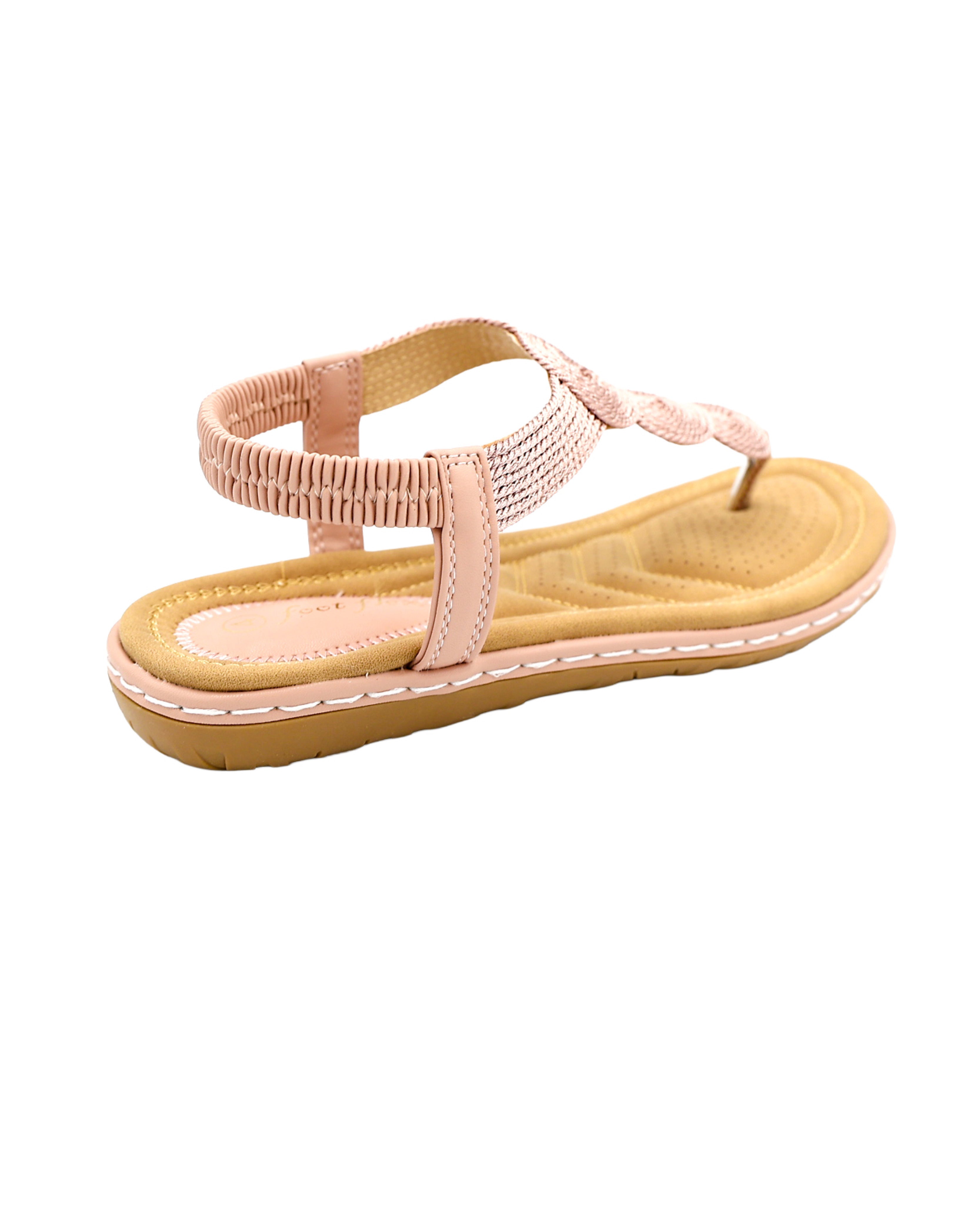 Pink Circle Detail Thong Sandal
