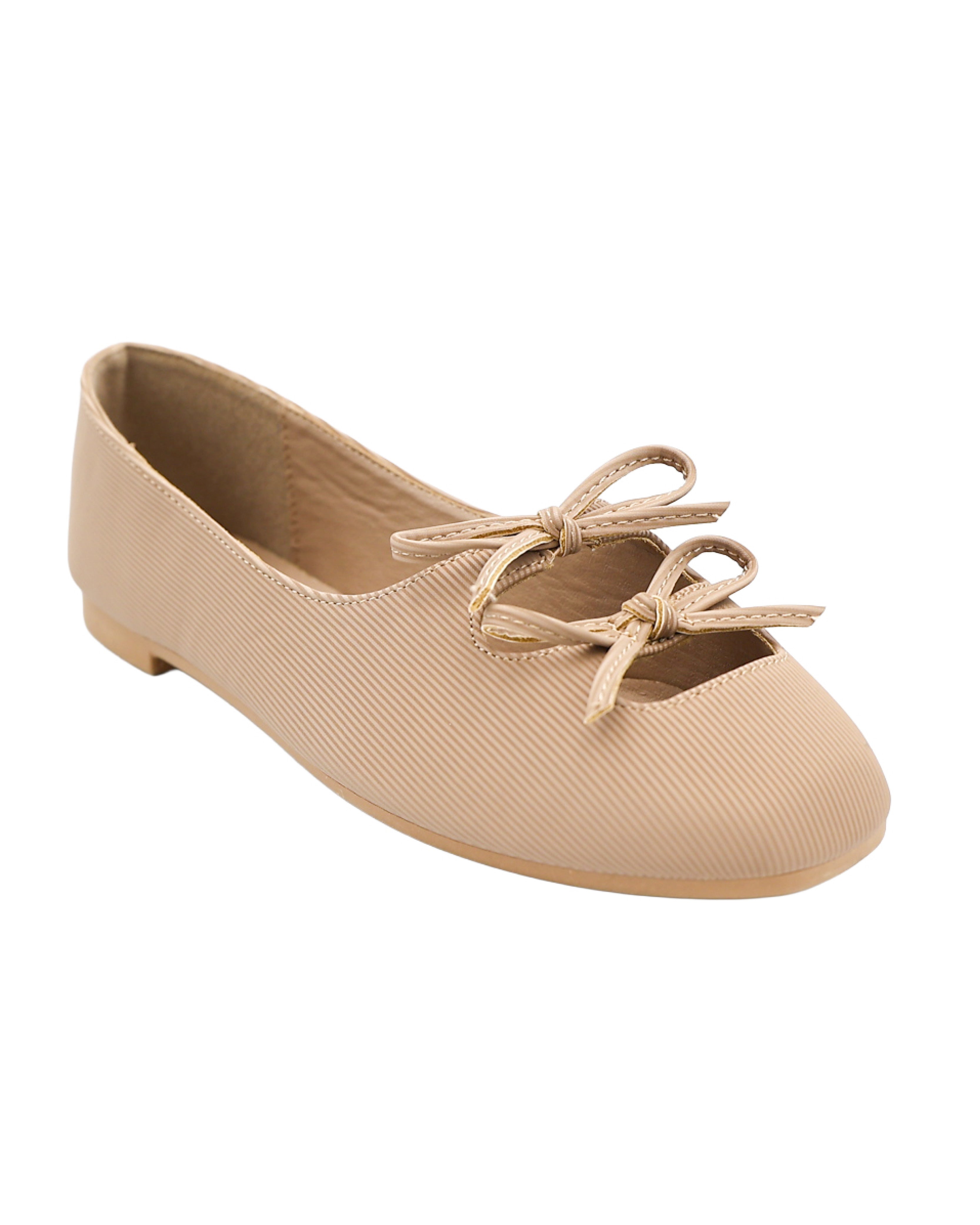 Taupe Double Bow Pumps