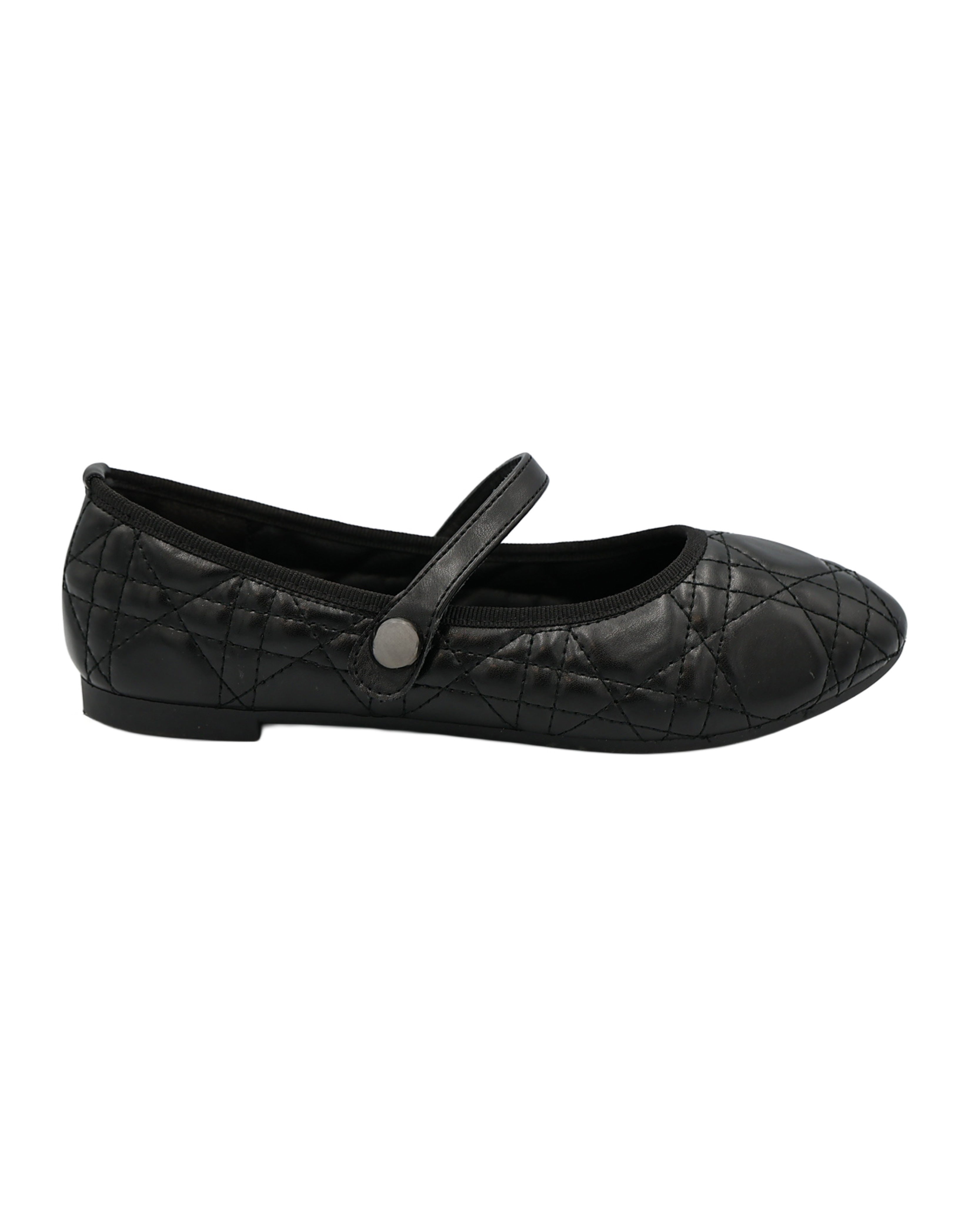 Black Quilted Bar Pump