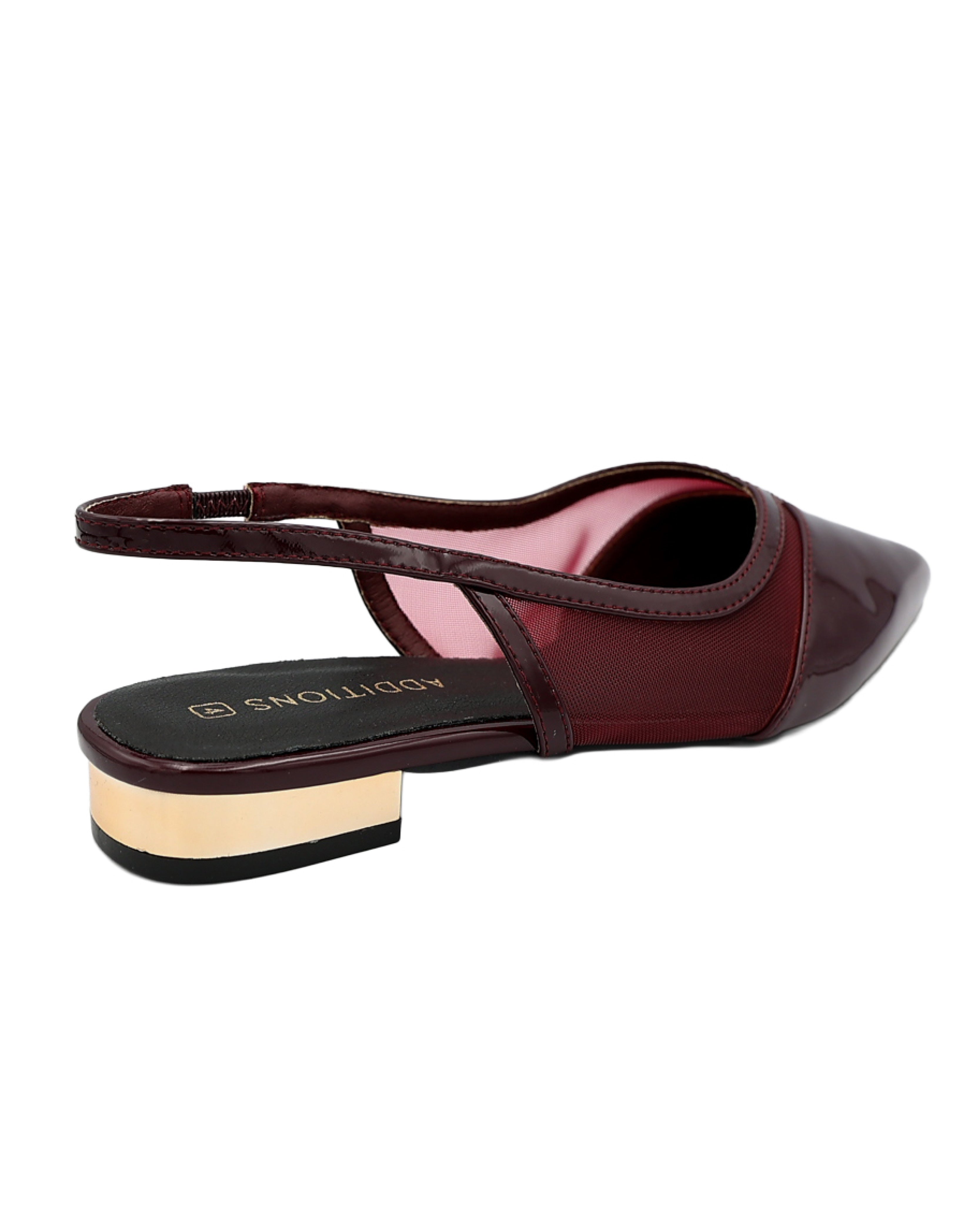 Additions Burgundy Mesh Insert Slingbacks