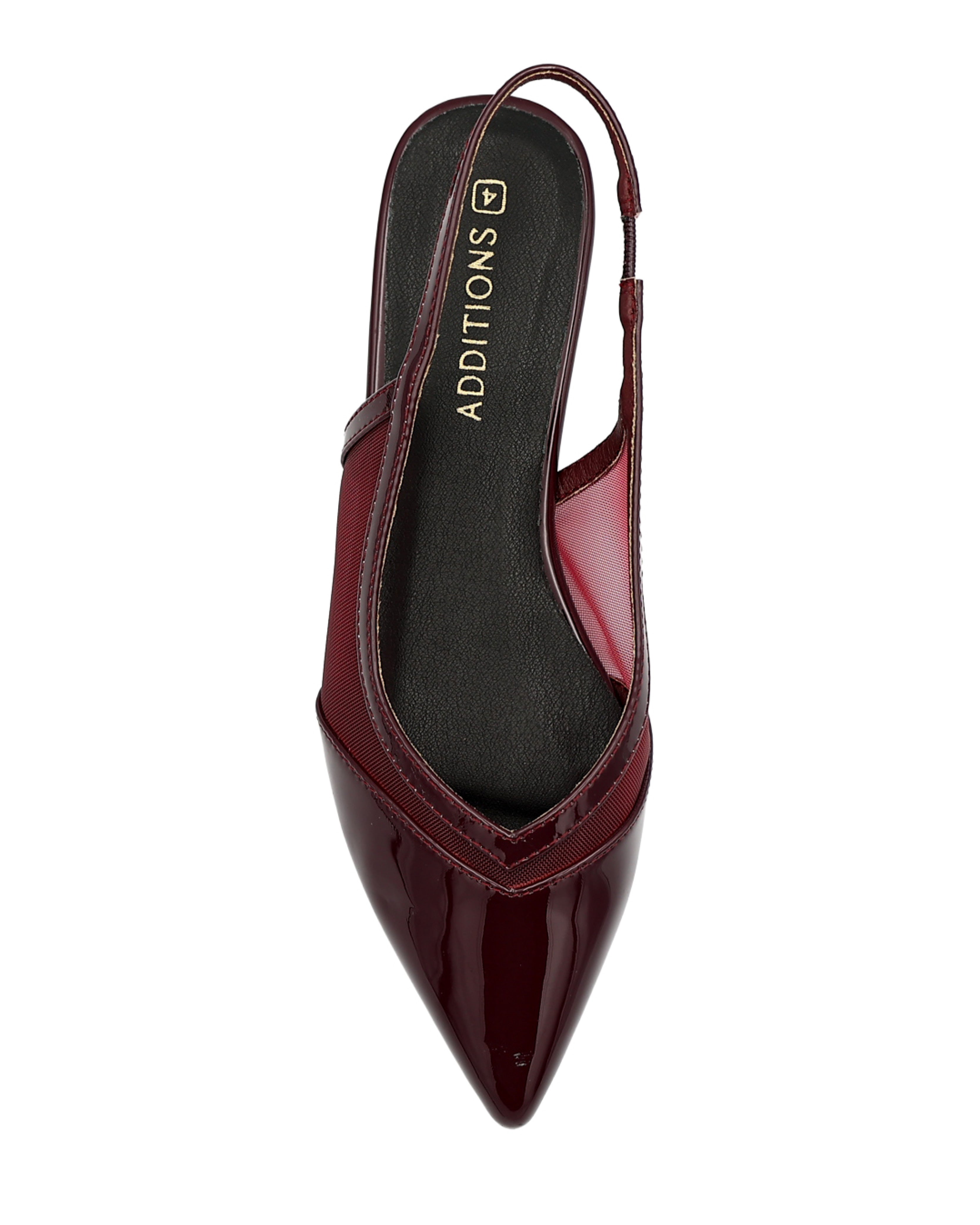 Additions Burgundy Mesh Insert Slingbacks