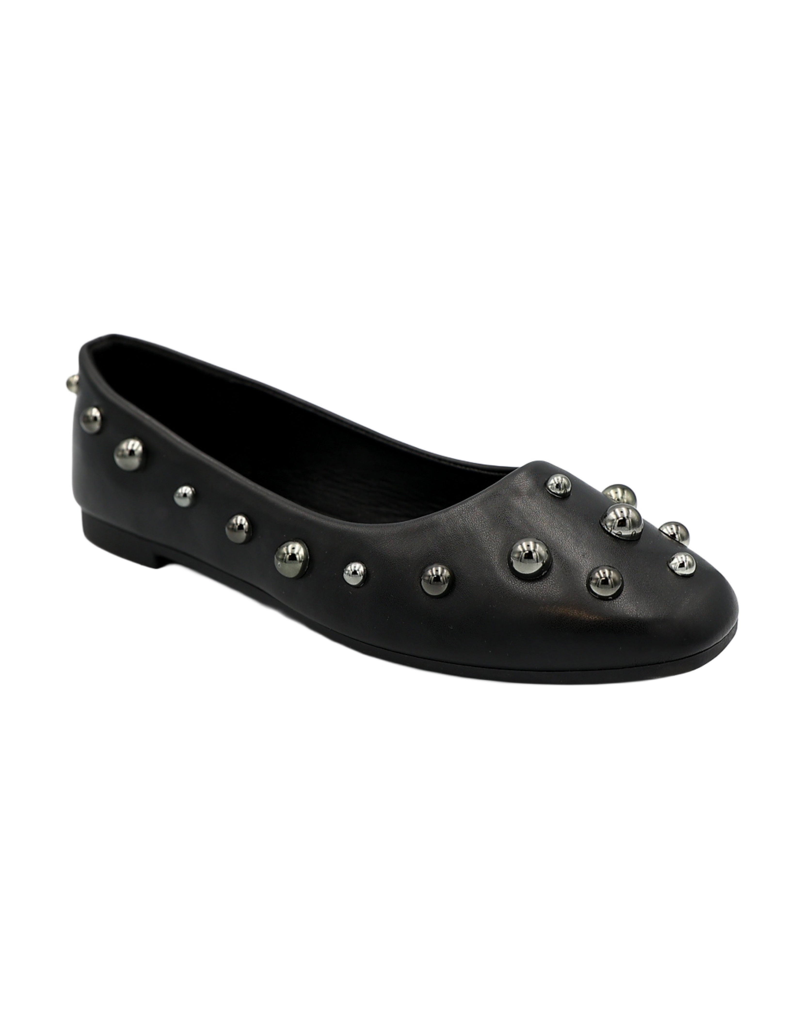 Black Dome Embellished Pump