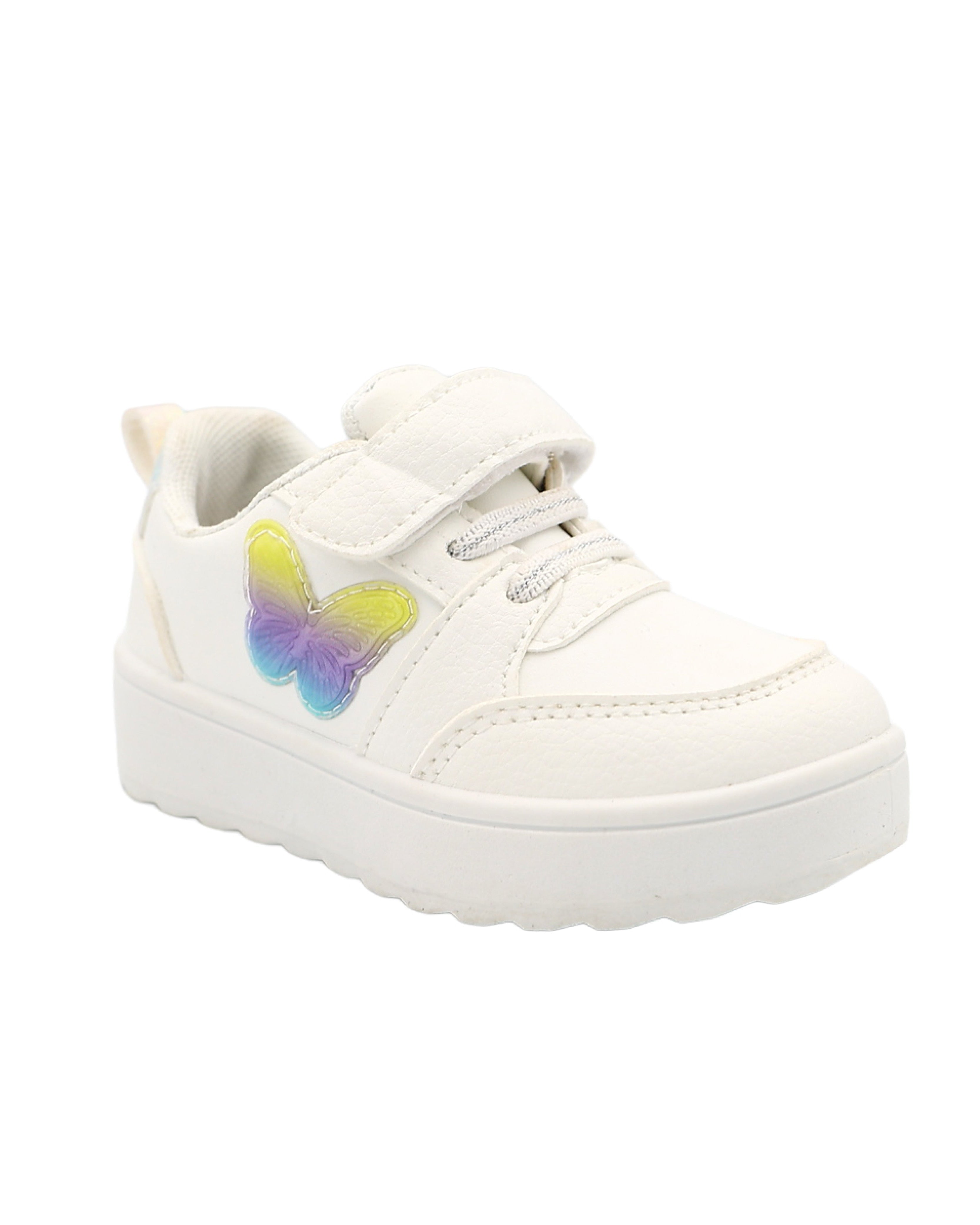 Girls Butterfly Appliqued Velcro Sneaker