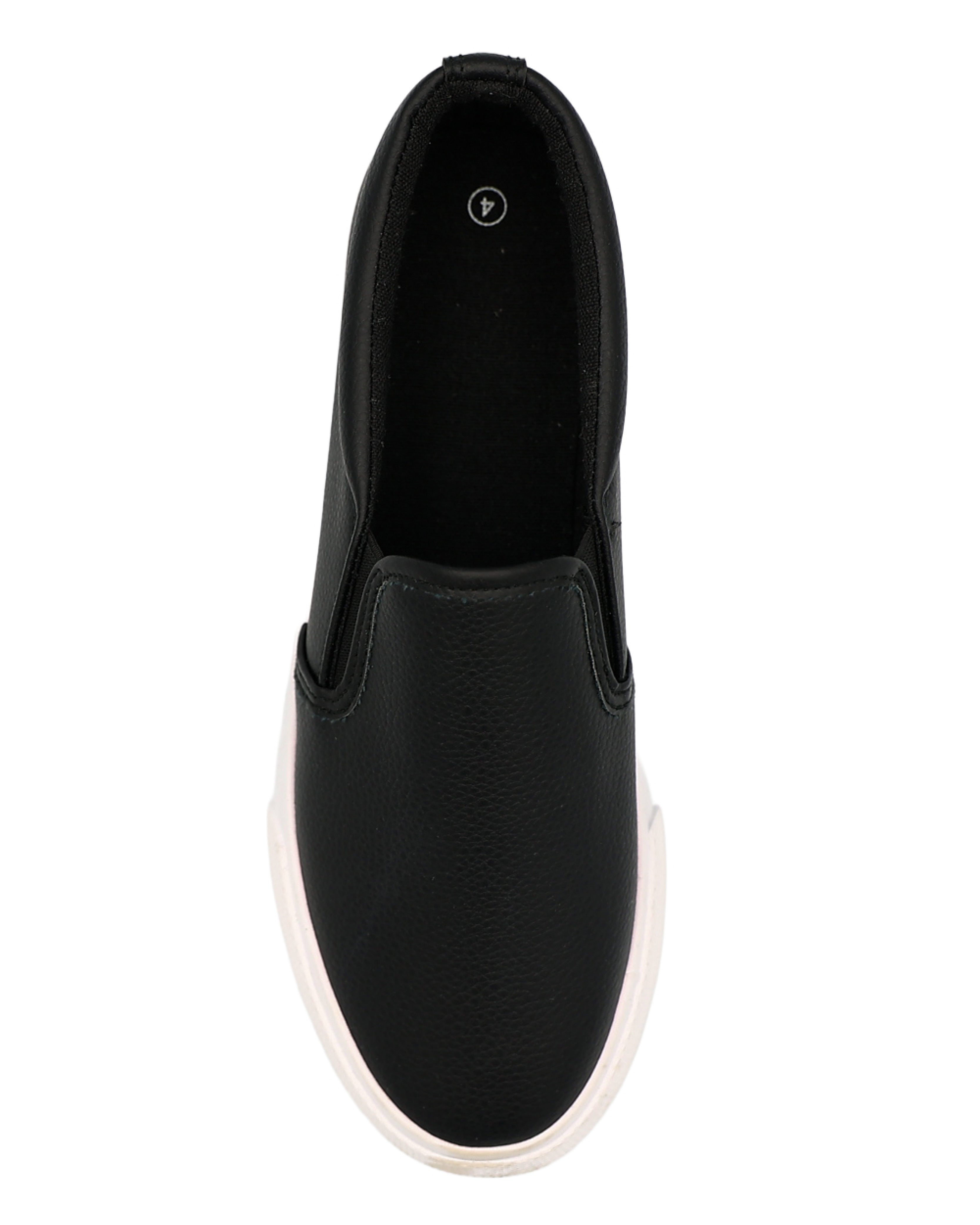 Black Gusset Slip-On Sneaker